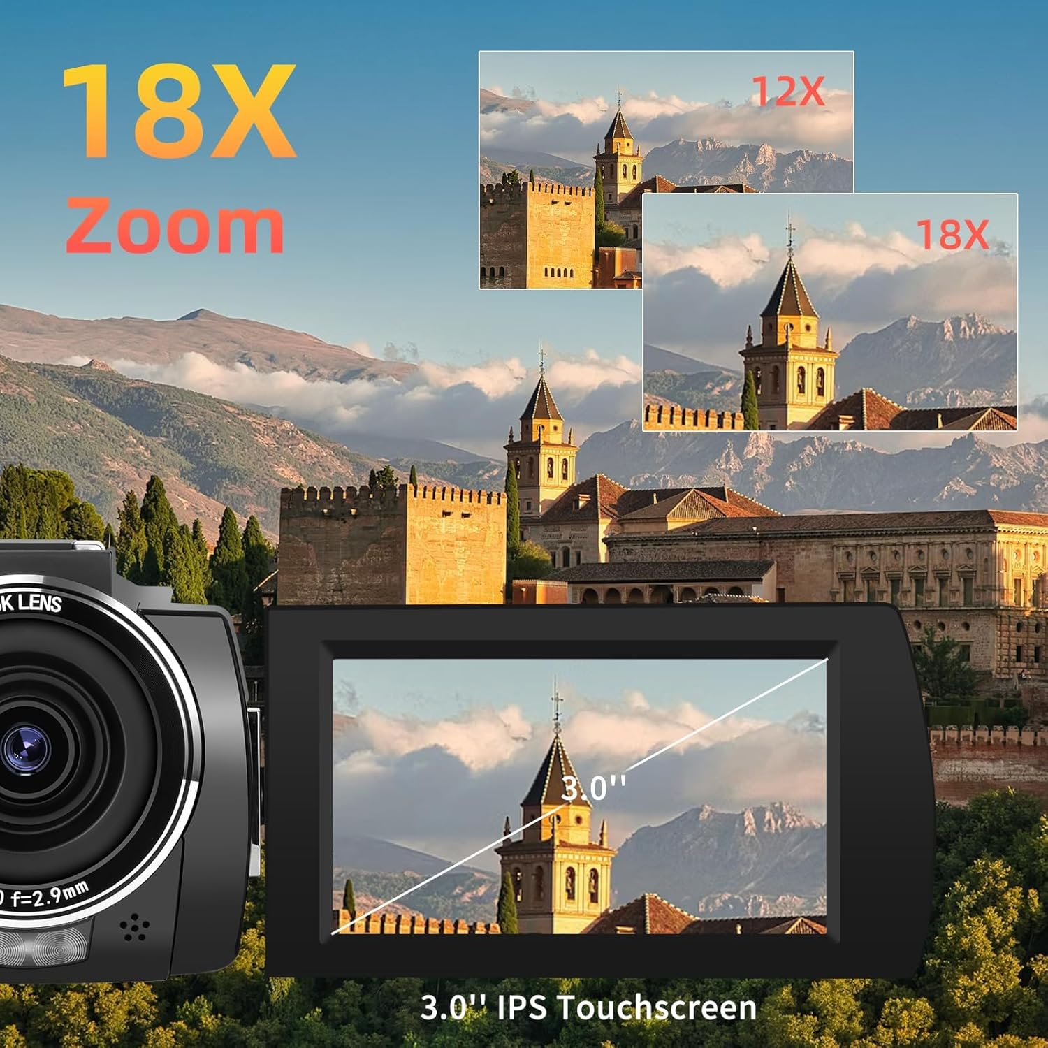 Ordro AE20 Videocamera 5K Full HD per YouTube - immagine 4