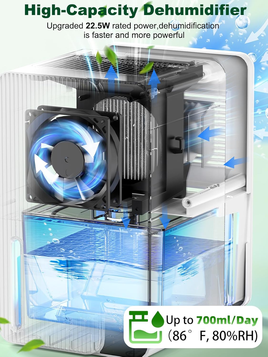 Deumidificatore Elettrico 1.8L Ultra Silenzioso - immagine 2