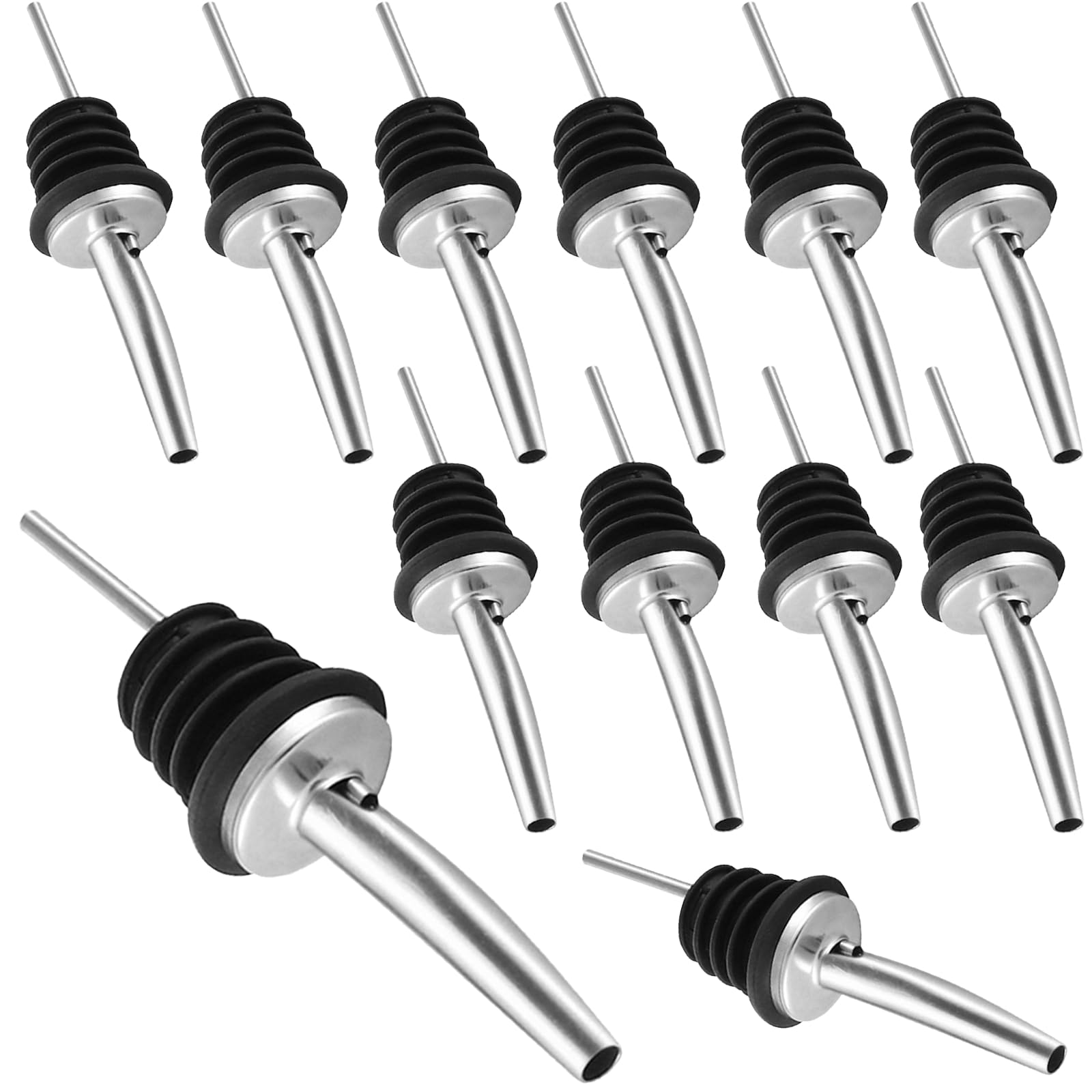 Gaoduanluoluo 12 Versatori in Acciaio Inox, Nero