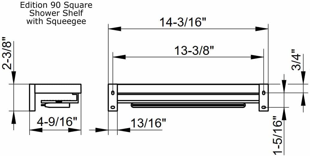 Keuco EDITION 90 Square - Ripiano Doccia 34cm - immagine 3