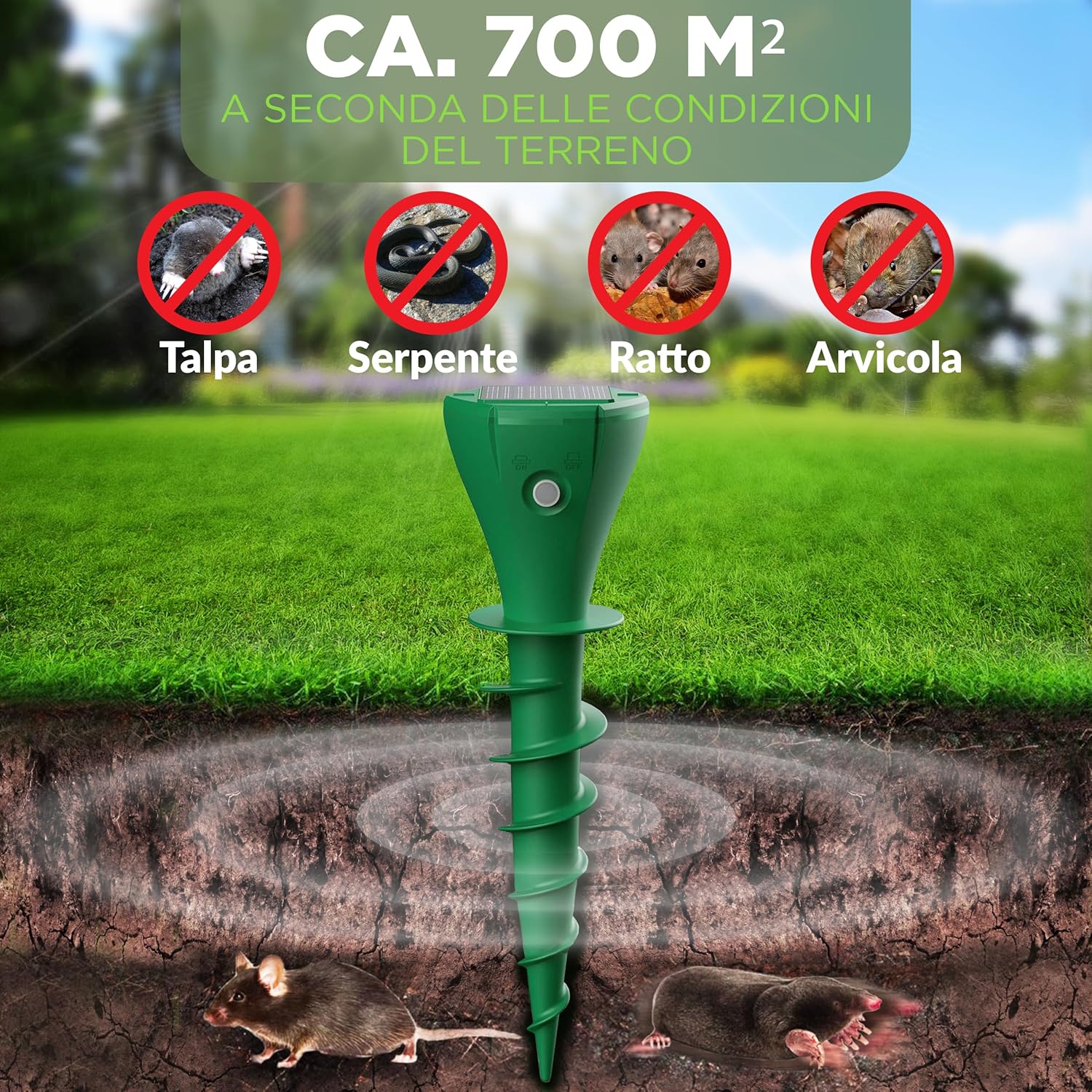 Isotronic Repellente per Talpe Solare da Avvitare (4 pz) - immagine 4