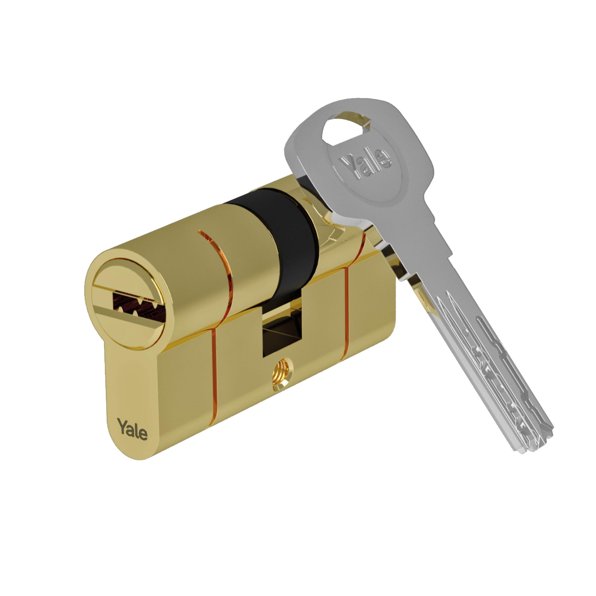 Yale 10-2103-3035-CK-2201 Cilindro con Profilo Europeo, Ottone lucidato, 30/45