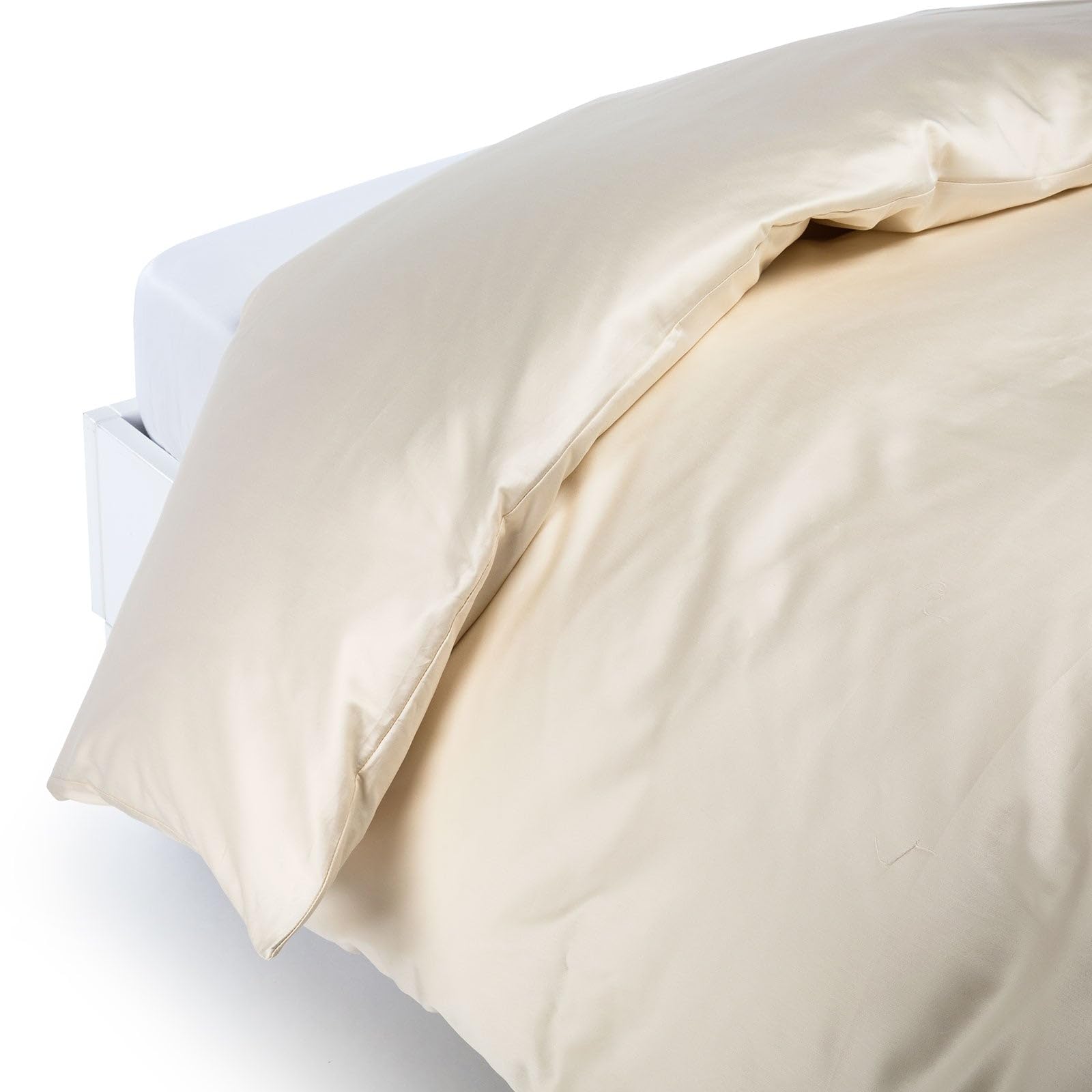 Caleffi Sacco Copripiumino Matrimoniale Raso Avorio in Raso di cotone - 69066