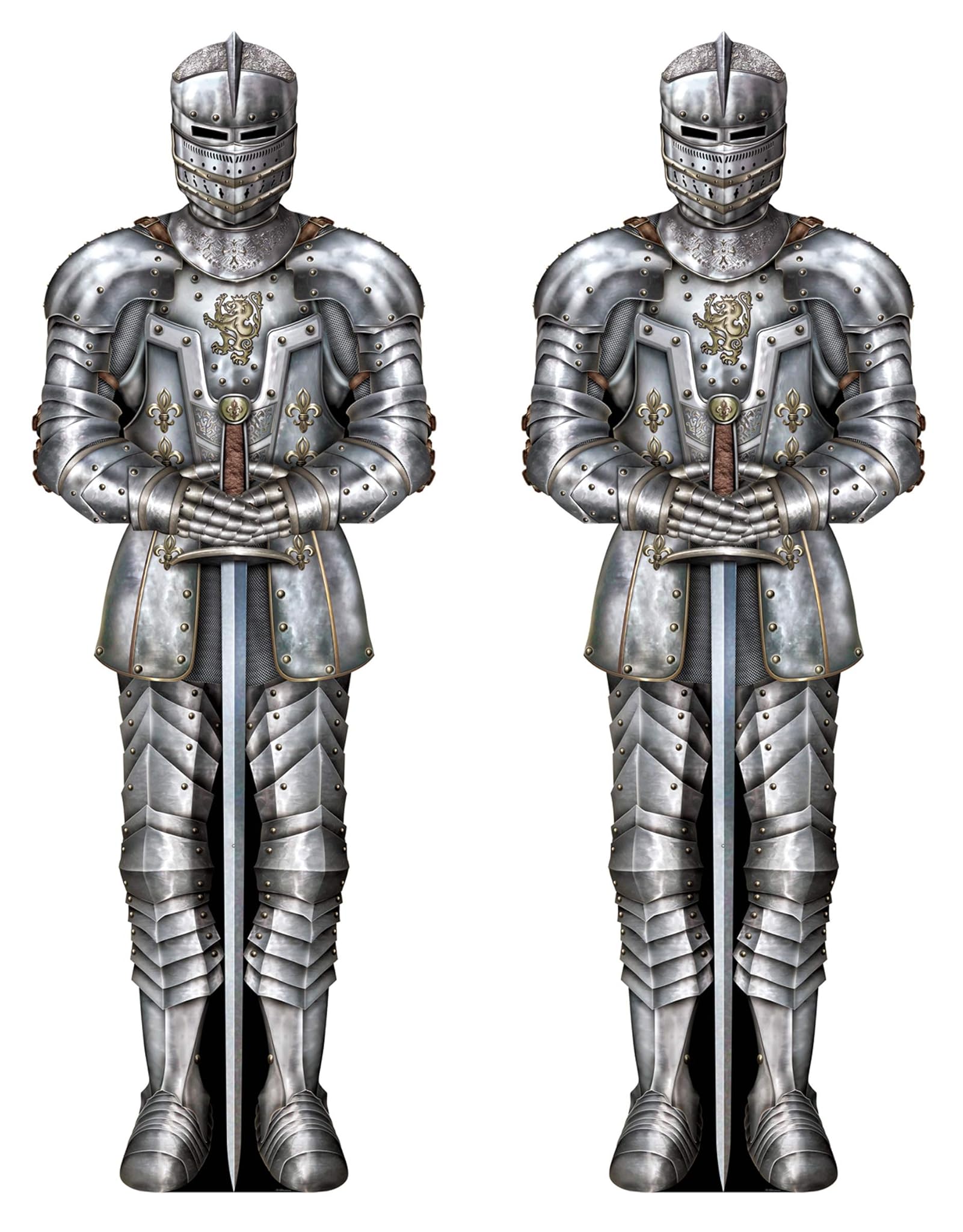 Beistle Tuta di armatura snodata 2 pezzi, 6', argento