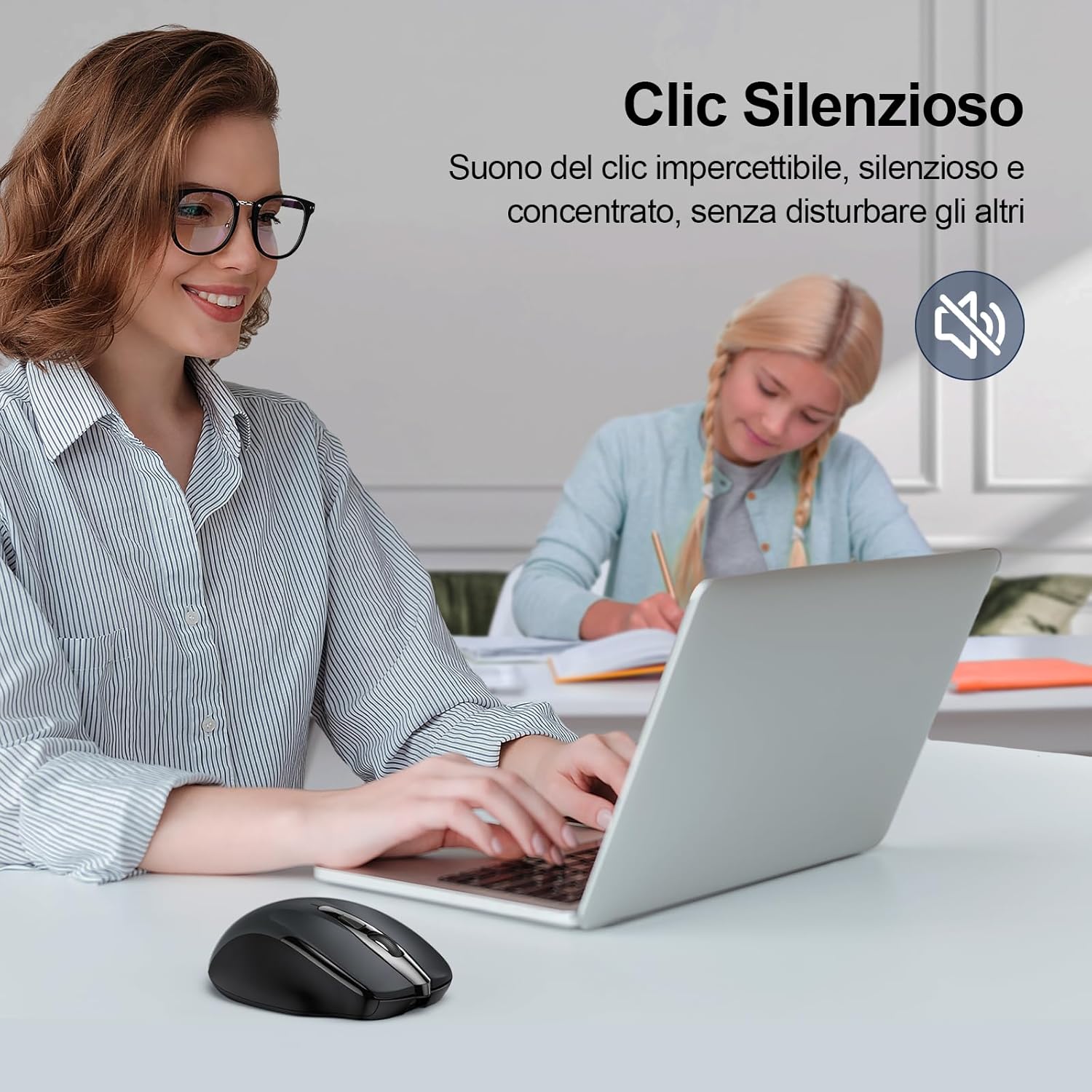 Tecknet Mouse Bluetooth Ricaricabile Multi-dispositivo - immagine 4