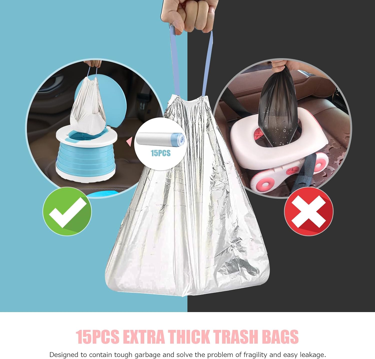 Vasino Portatile Pieghevole per Bambini da Viaggio - immagine 2