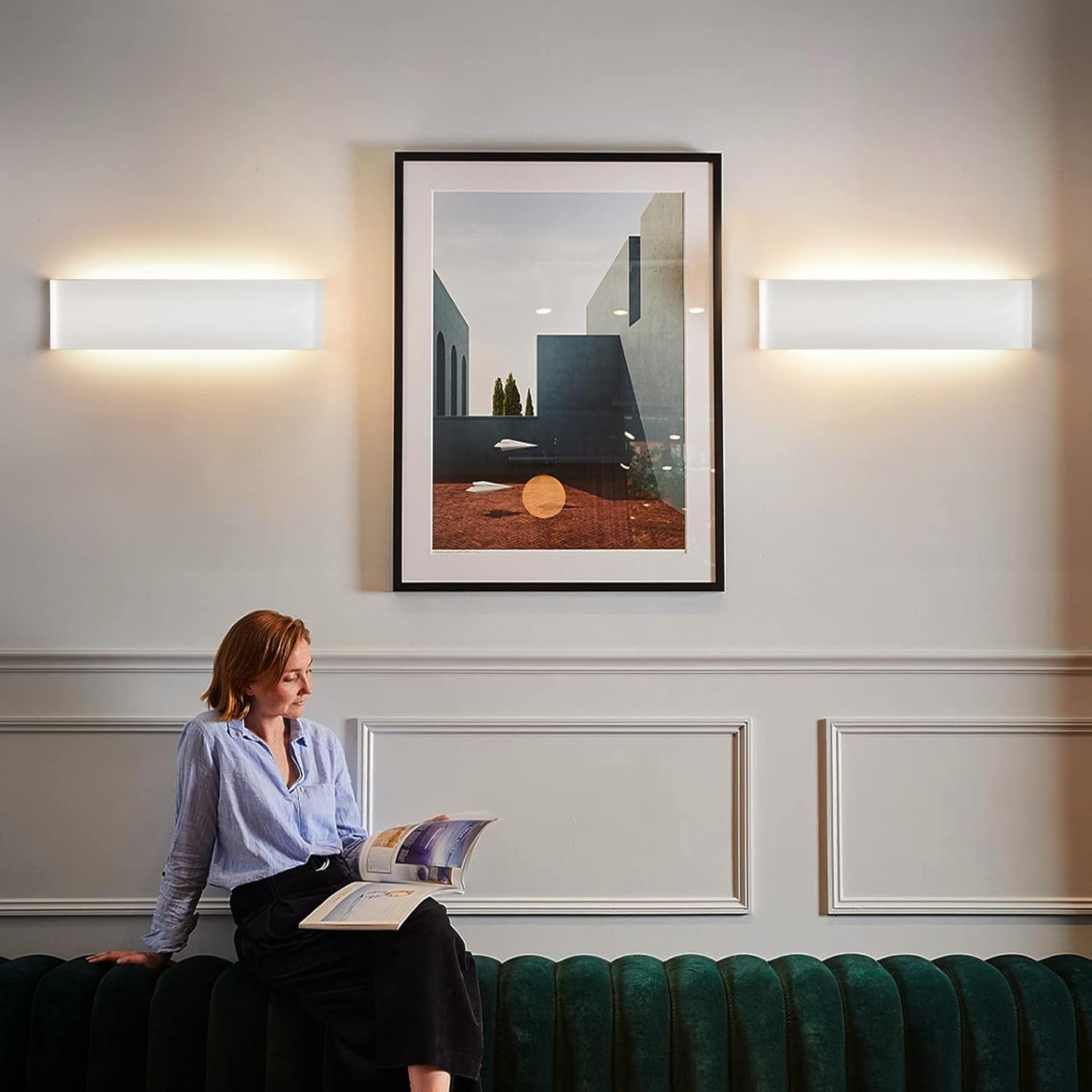 Fupe 2 pezzi Applique da Parete Interno 18W 3000K - immagine 2