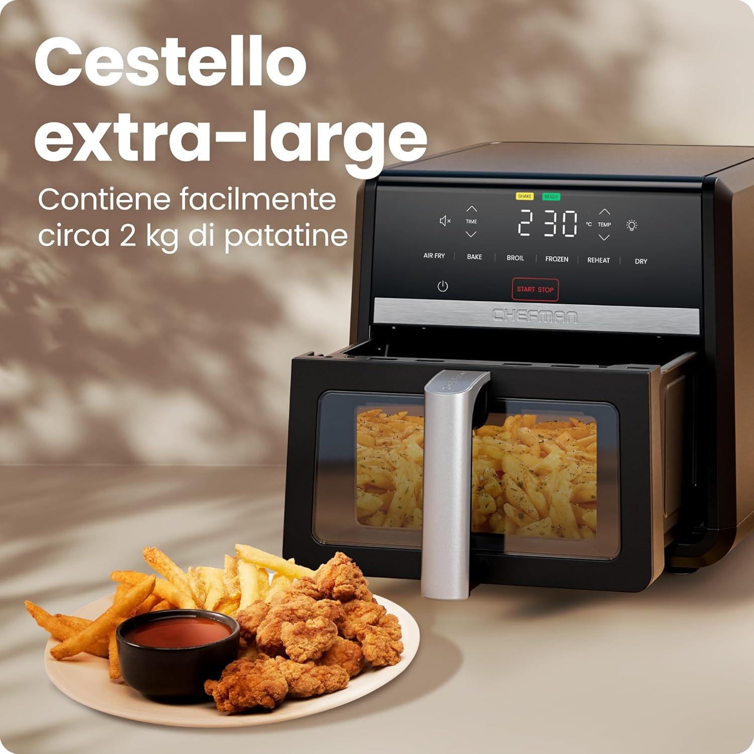 Chefman Friggitrice ad Aria TurboFry 8.5L XL, Nera - immagine 5