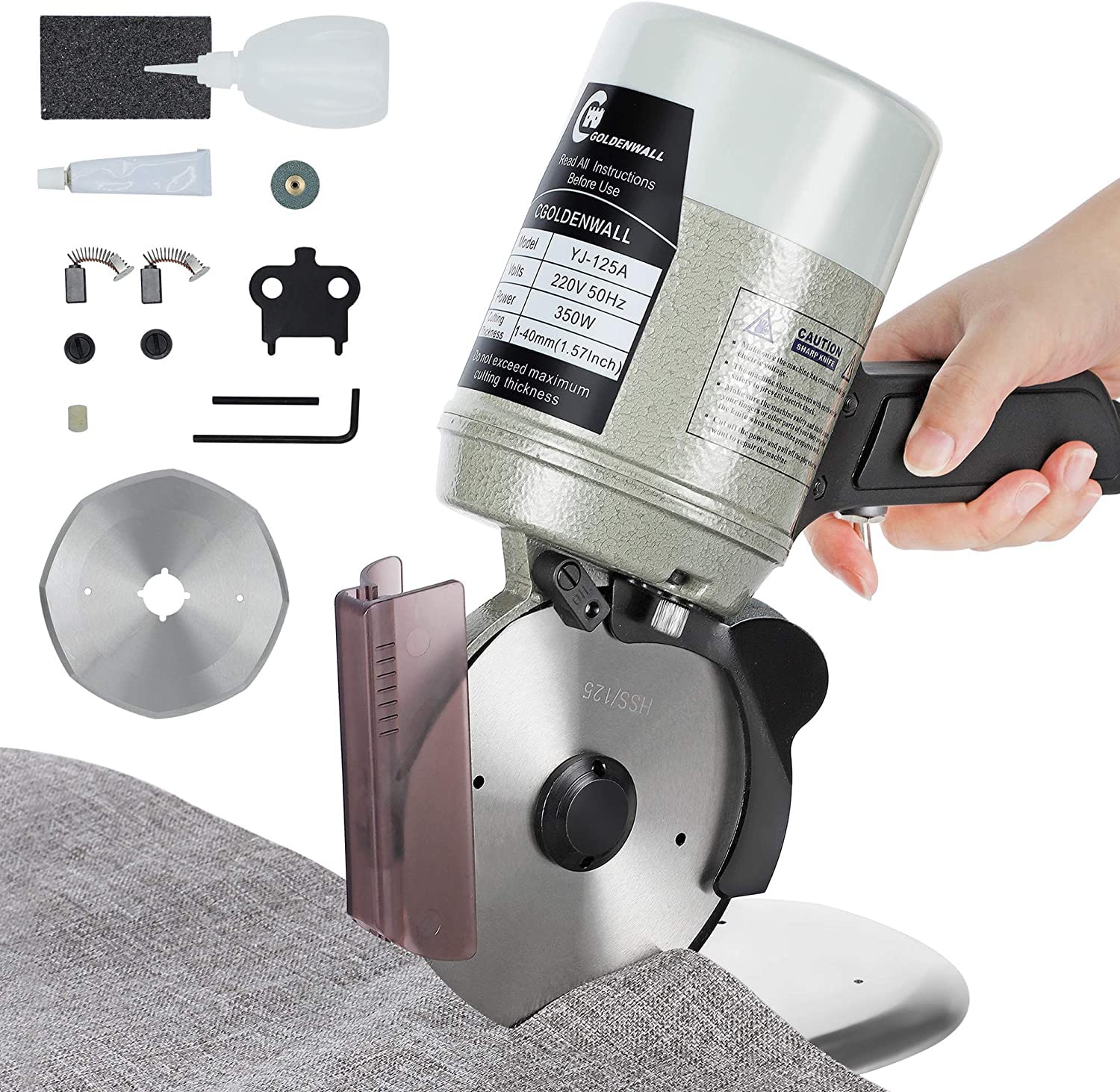 Cgoldenwall YJ-125A - Taglierina Elettrica per Stoffa