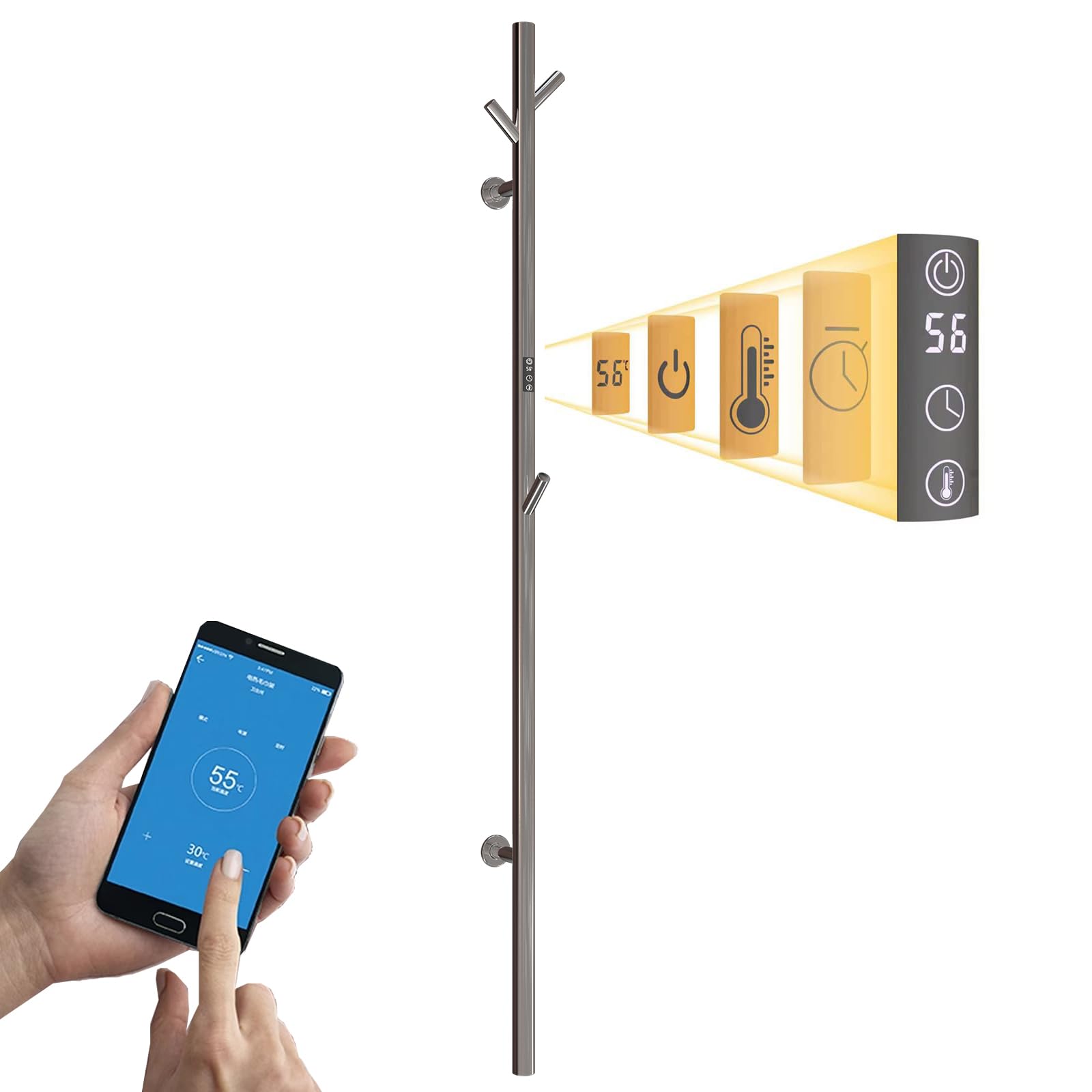 ESOP Scaldasalviette Elettrico 40W Cromato