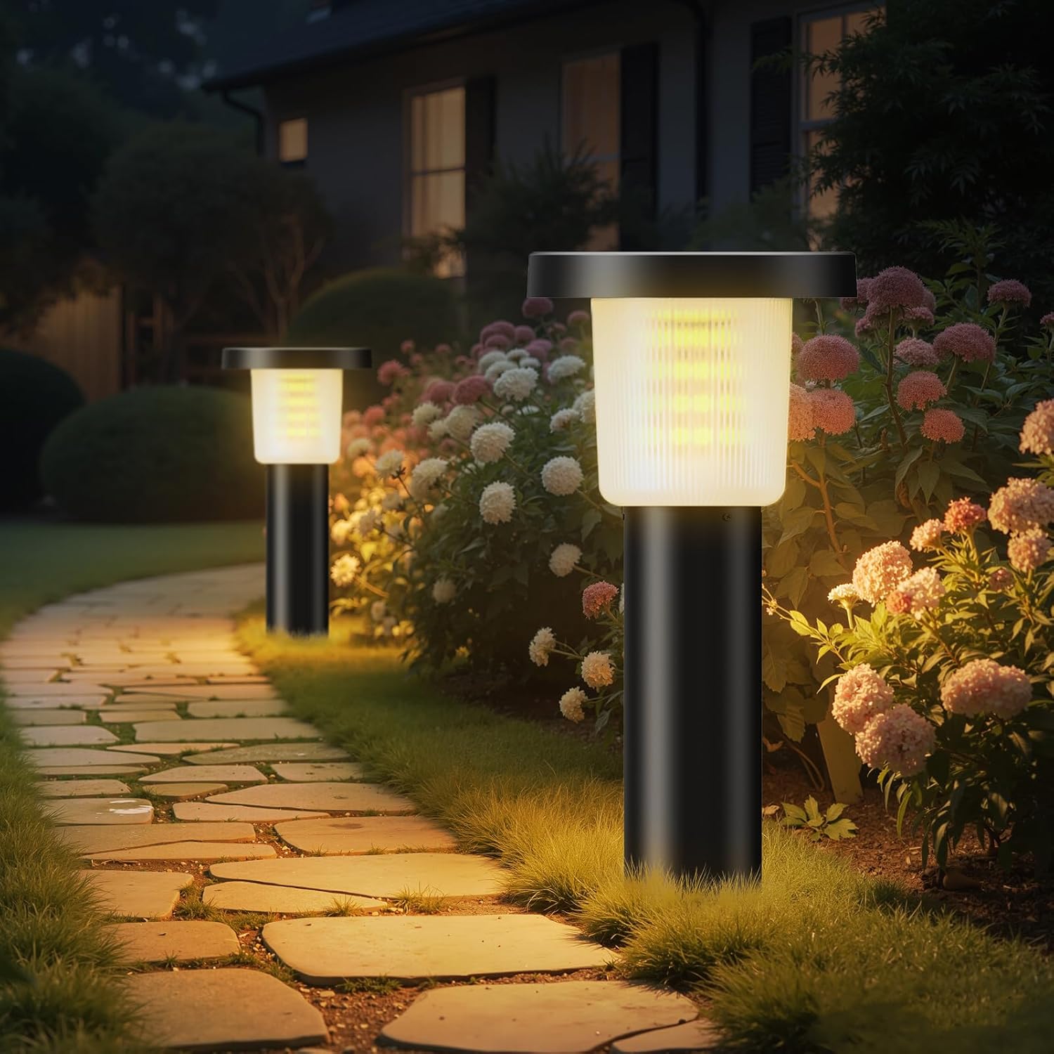 Intelamp Luci Solari da Esterno 500LM, 2 Pezzi - immagine 1