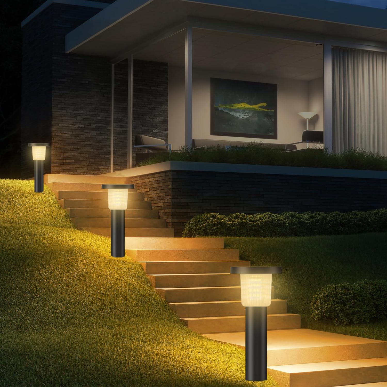 Intelamp Luci Solari da Esterno 500LM, 2 Pezzi - immagine 8