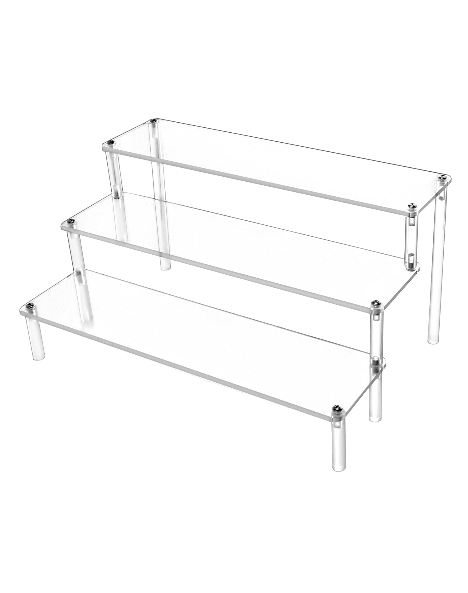 Qwork® Espositore Acrilico a 3 Livelli 30x21x15cm