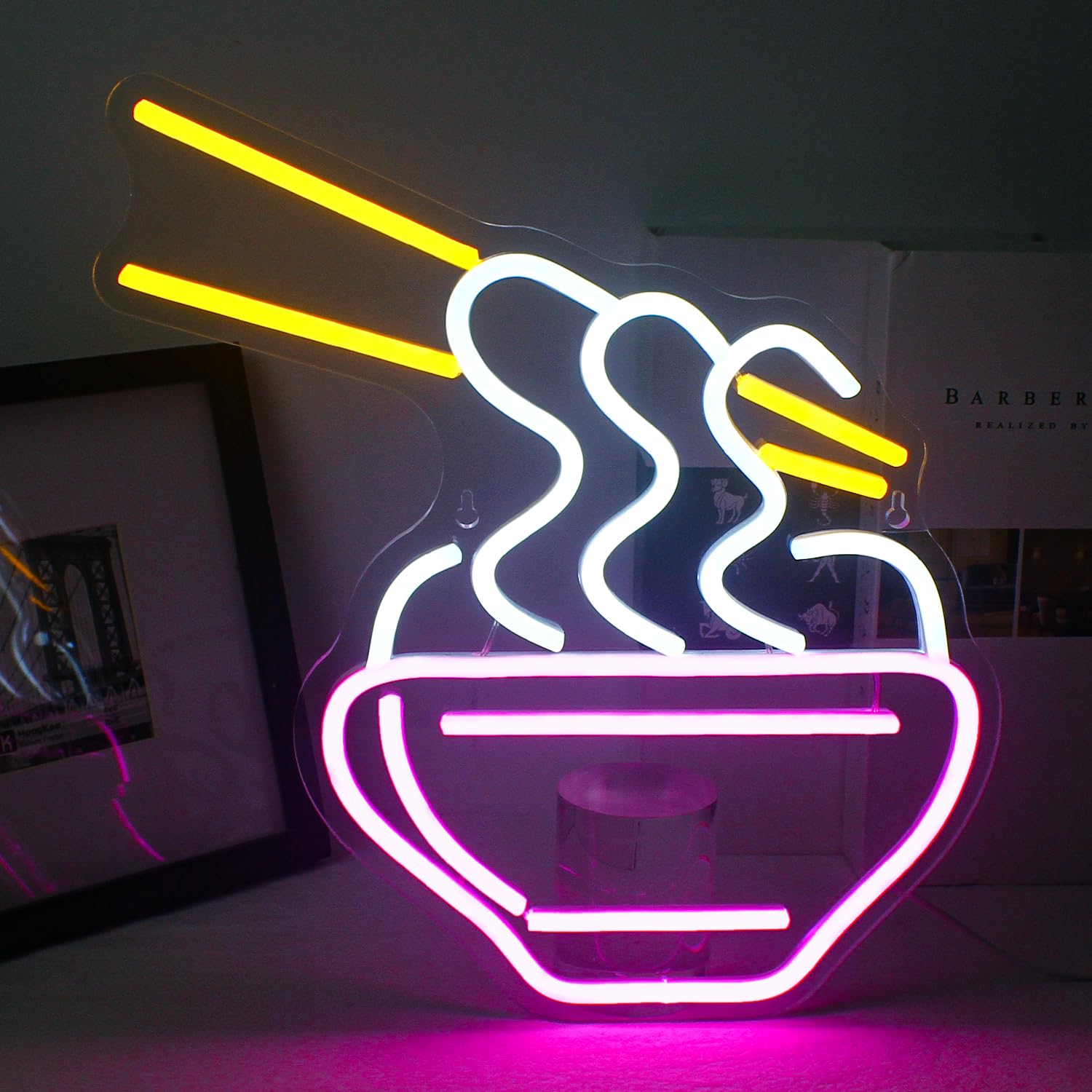 Horseneon Ramen Neon Segno Pink LED per Parete