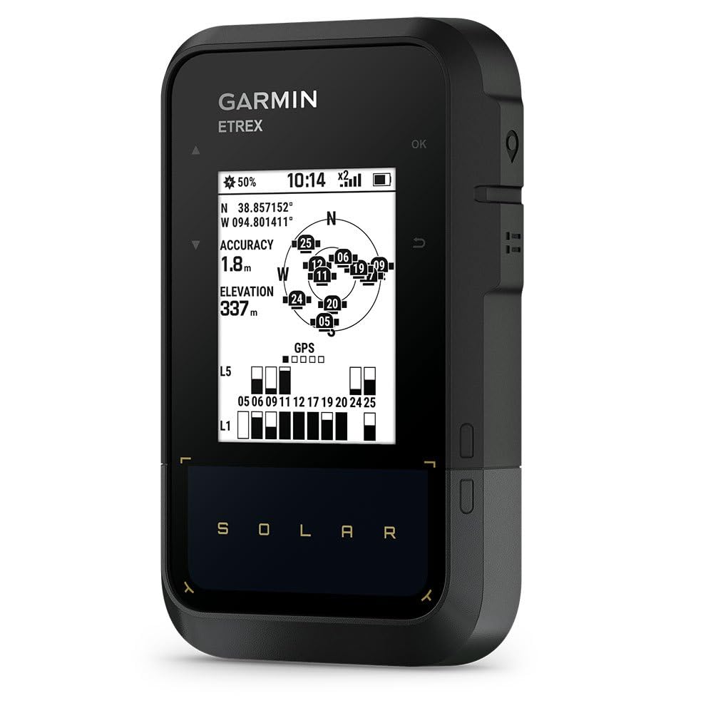 Garmin eTrex Solar - GPS Portatile Multibanda, Black
