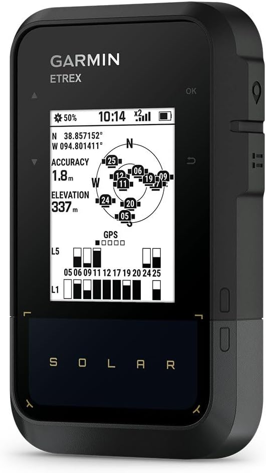 Garmin eTrex Solar - GPS Portatile Multibanda, Black - immagine 1