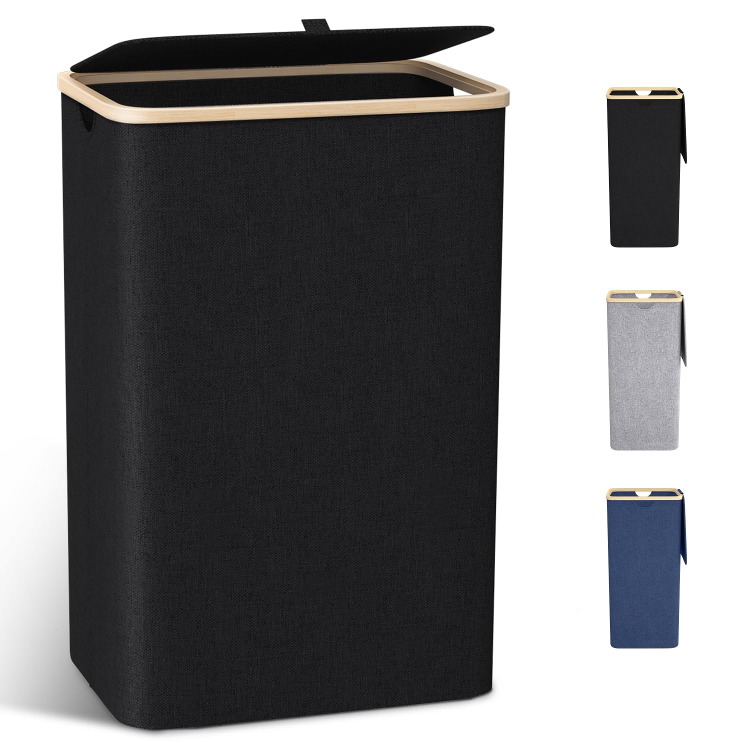 Cesto Portabiancheria Grande XXL 100L con Coperchio