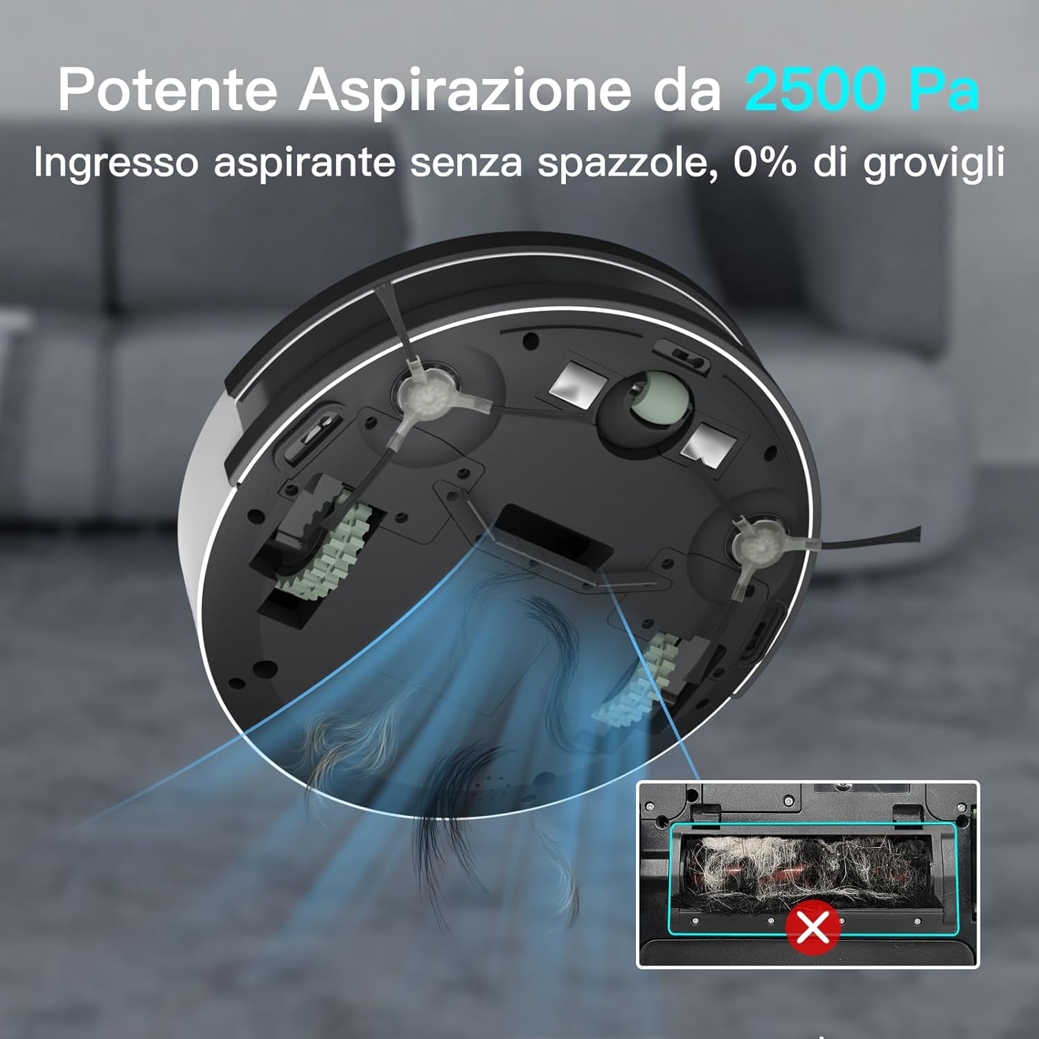 K5 Robot Aspirapolvere 2500Pa 120min - immagine 4