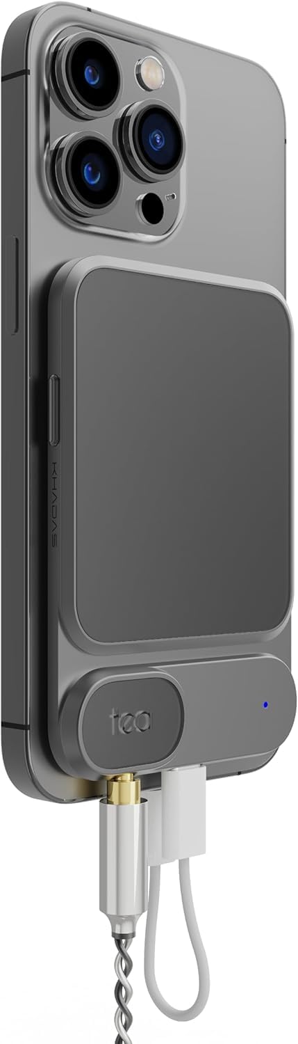 Khadas Tea - Amplificatore Cuffie Portatile HiFi DAC USB, Grigio