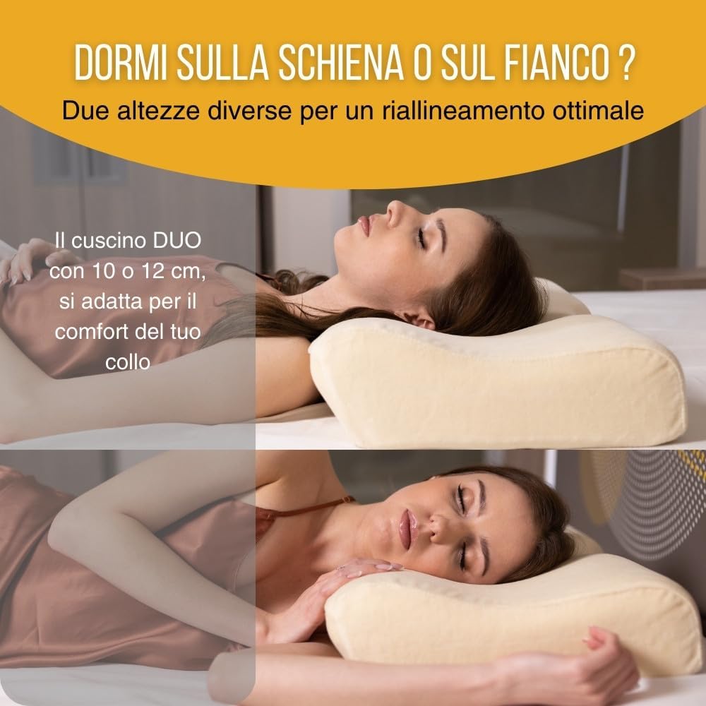 Inphysio® Duo Premium - Cuscino Ergonomico Cervicale Memory Foam - immagine 3