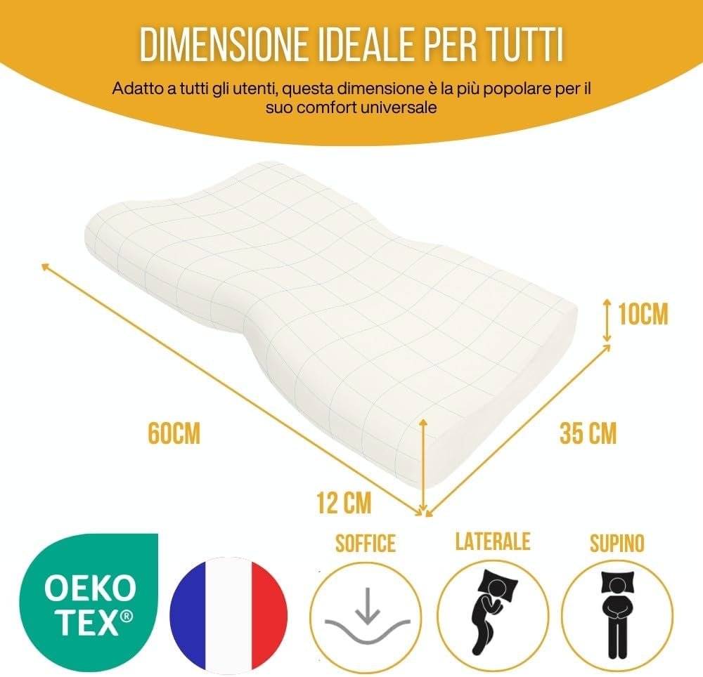 Inphysio® Duo Premium - Cuscino Ergonomico Cervicale Memory Foam - immagine 7