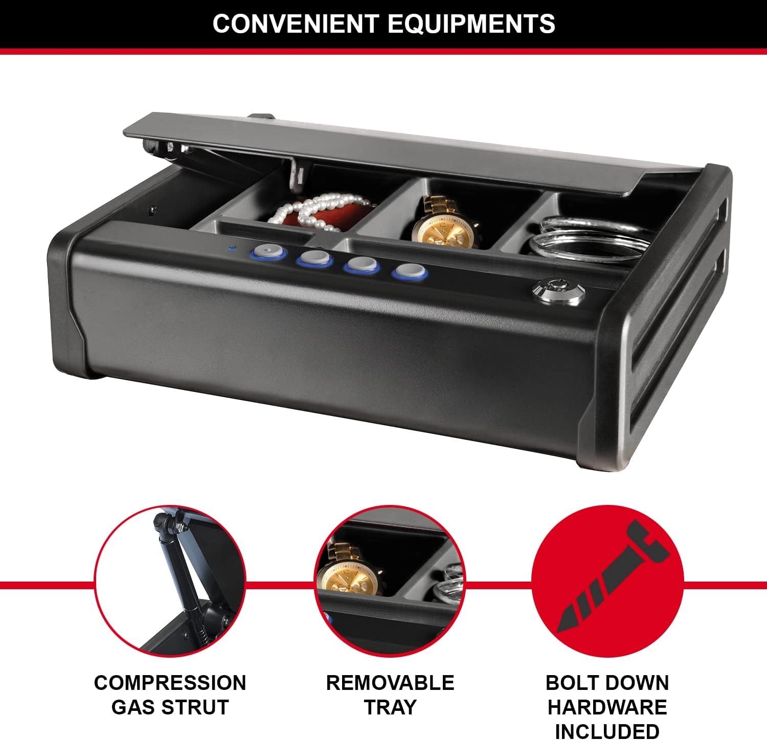 Master Lock Cassaforte Compatta Chiave + Combinazione - immagine 5