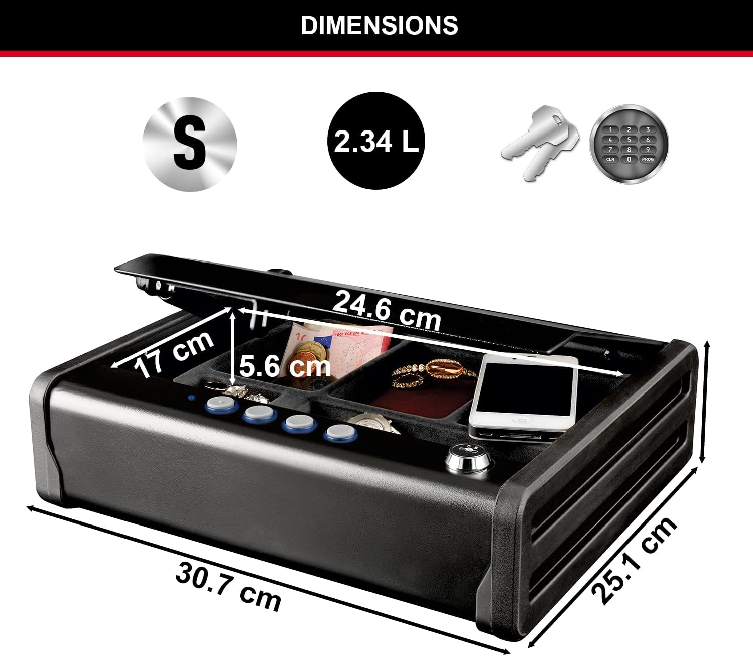 Master Lock Cassaforte Compatta Chiave + Combinazione - immagine 6