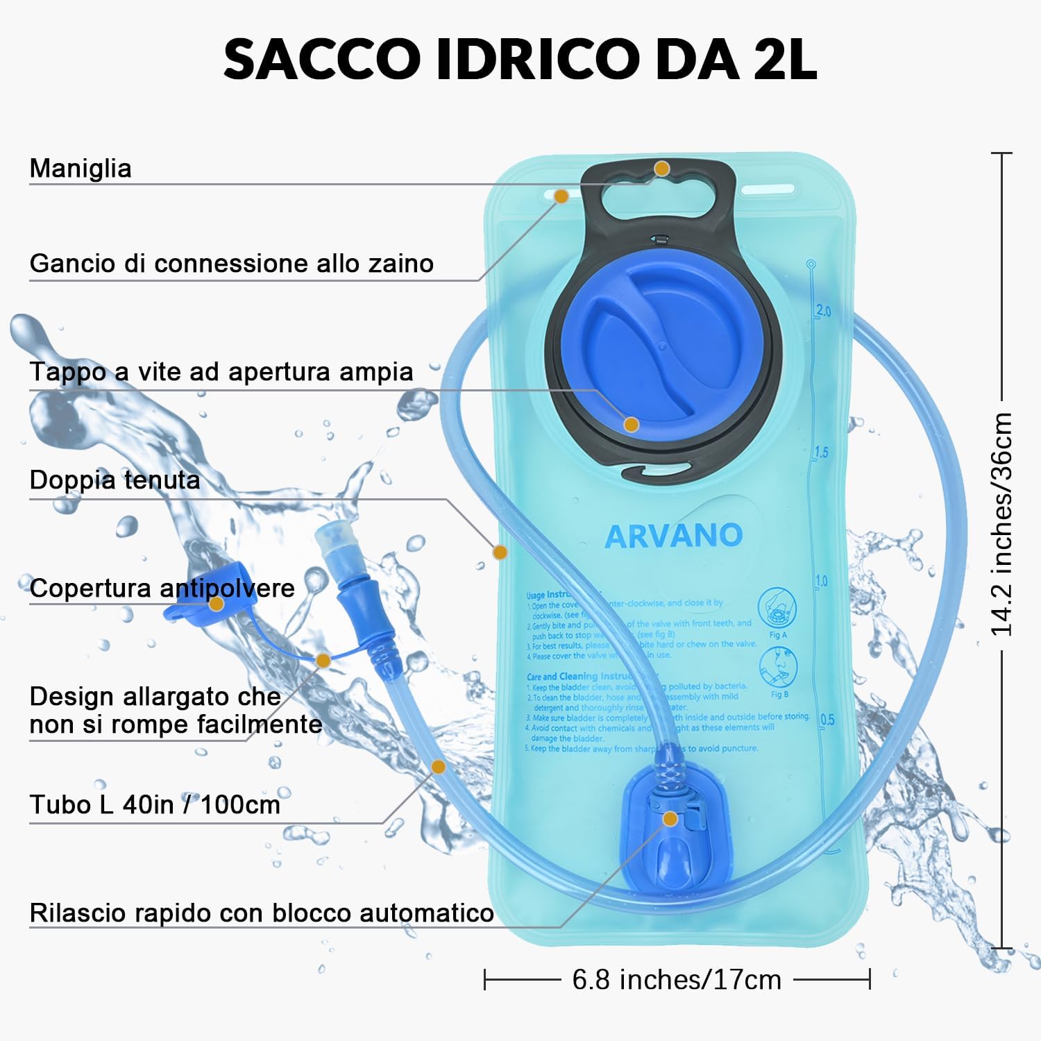 Zaino Bicicletta Isotherme 18L con Sacca d'Acqua 2L - immagine 5