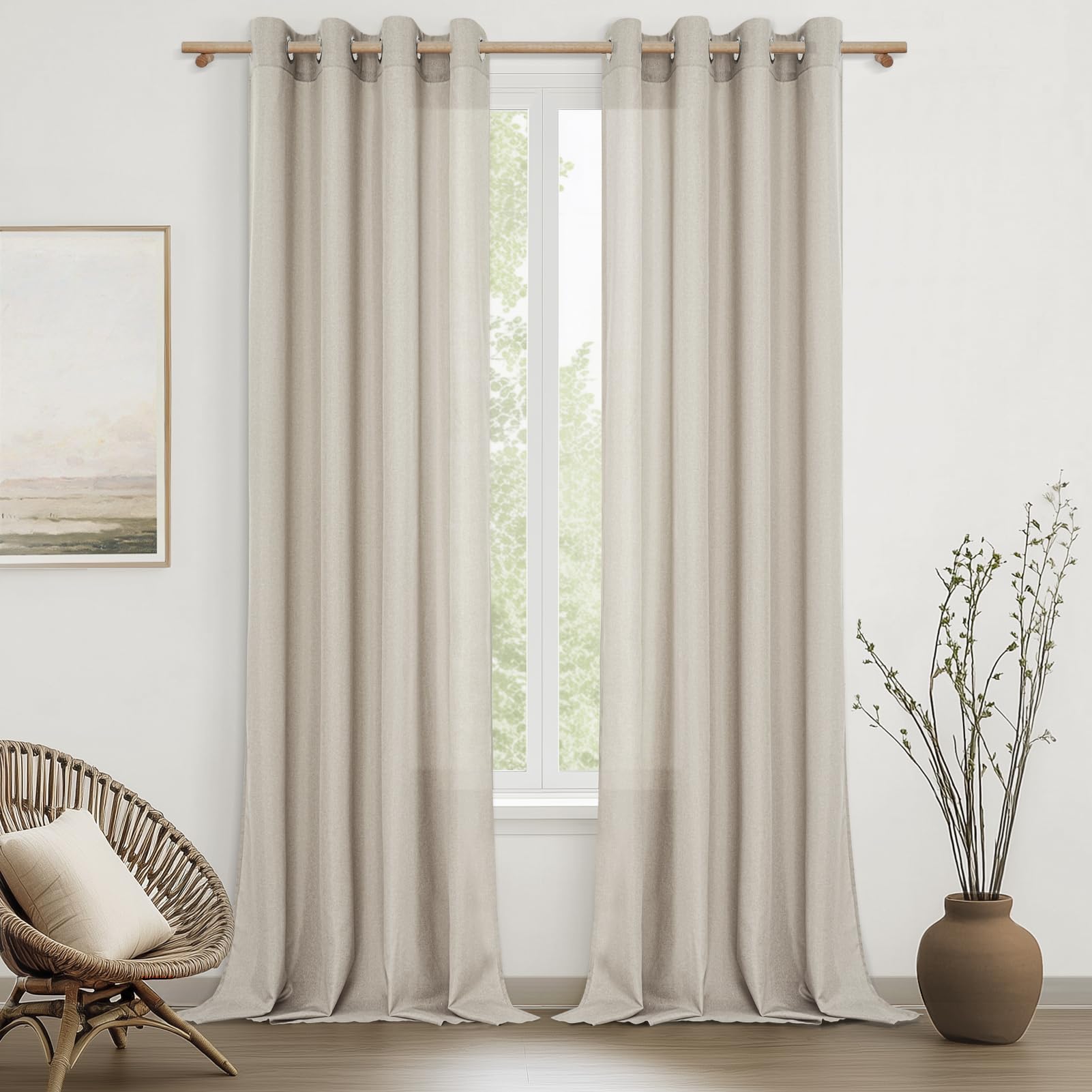 Mrtrees Tende Lino Beige Semioscuranti 140x260cm