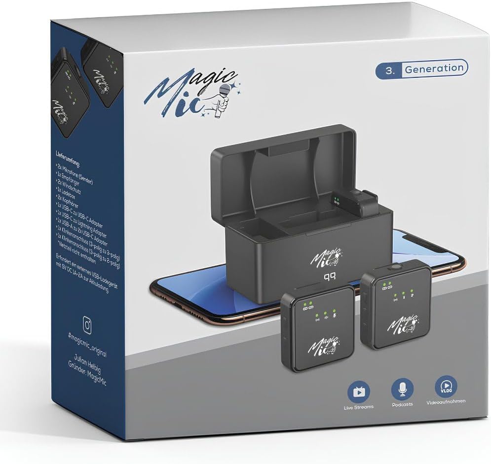 MagicMic™ Microfono Lavalier Wireless 3a Gen - immagine 2