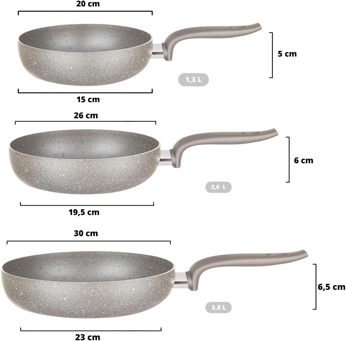 Kasanova Set Pentole Antiaderente per Piani Cottura (3 pezzi) - immagine 2