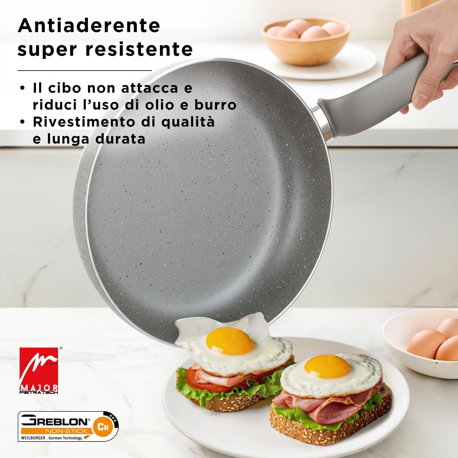 Kasanova Set Pentole Antiaderente per Piani Cottura (3 pezzi) - immagine 3