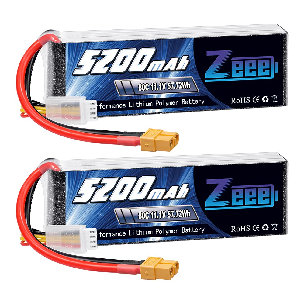 Zeee 3S Lipo Batteria 11,1V 80C 5200mAh con XT60