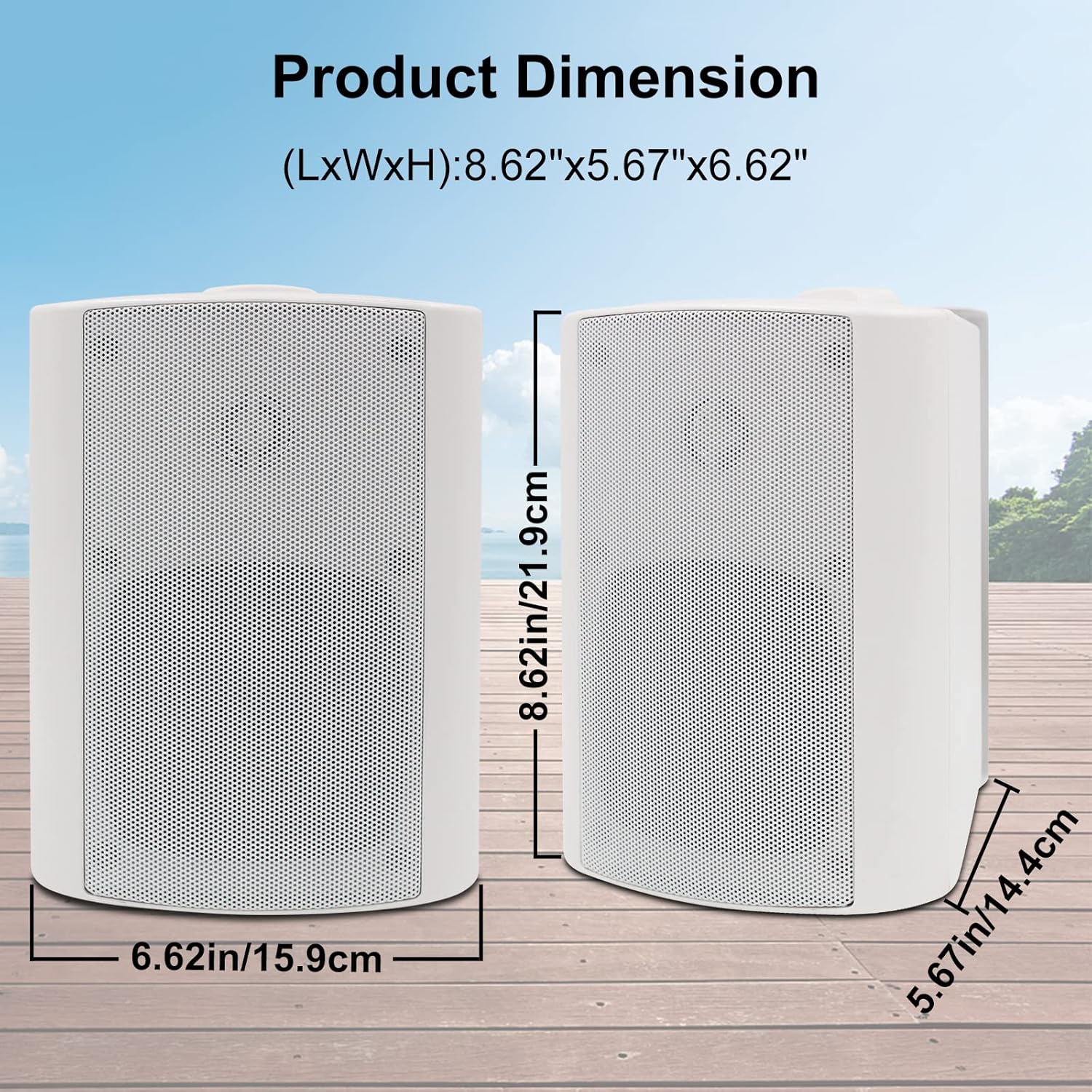 Altoparlanti da Esterno 4" Impermeabili 400W (4 pezzi) - immagine 2