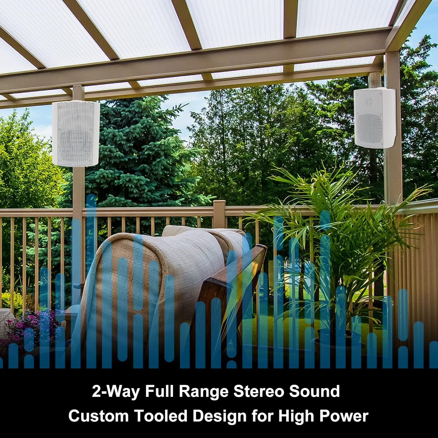 Altoparlanti da Esterno 4" Impermeabili 400W (4 pezzi) - immagine 6