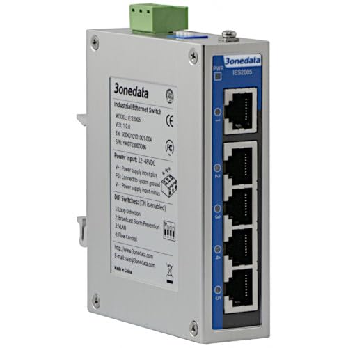IES2005L-MKC, Unmanaged ethernet Switch Industriale con 5 Porte RJ45