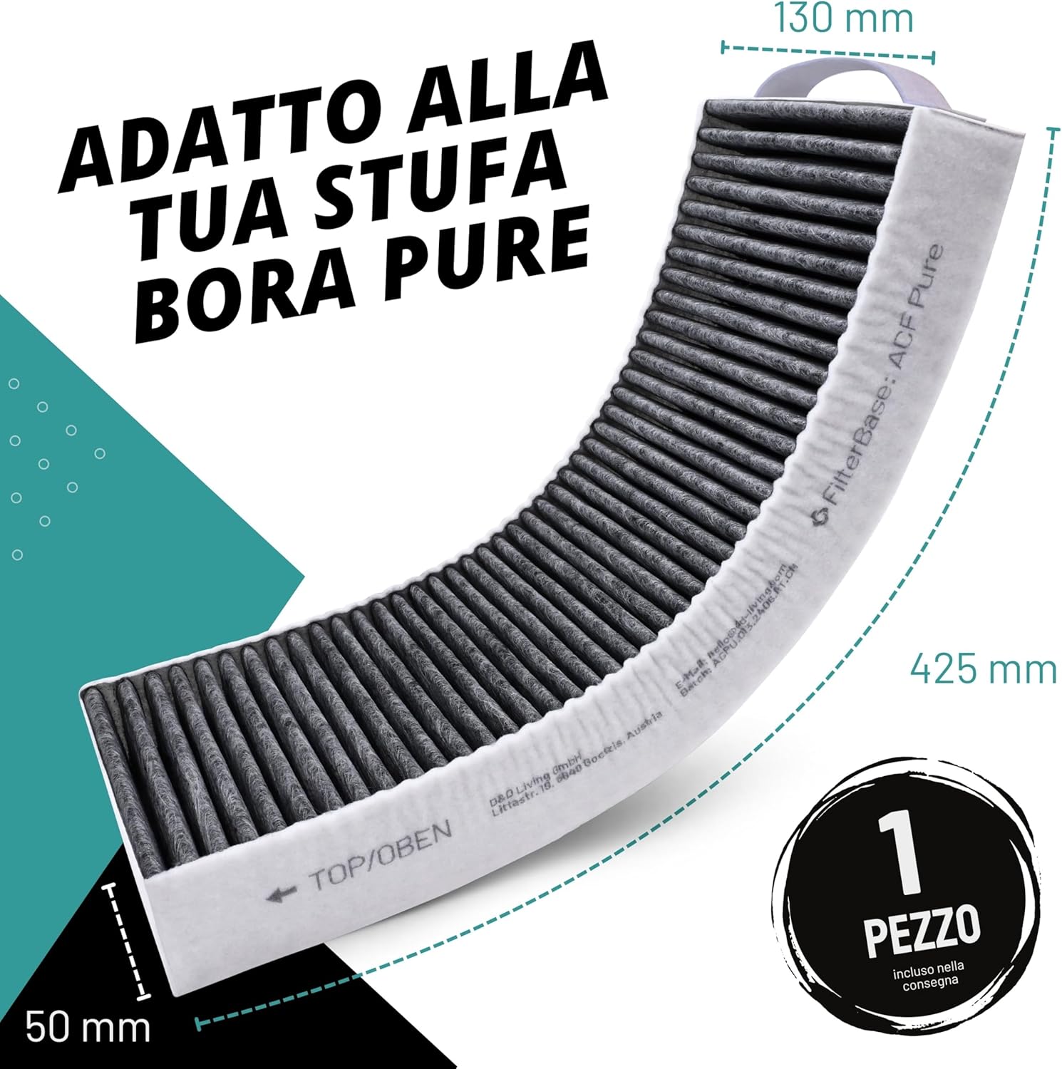 Filtro a Carbone Attivo Compatibile Bora Pure PUAKF - immagine 2