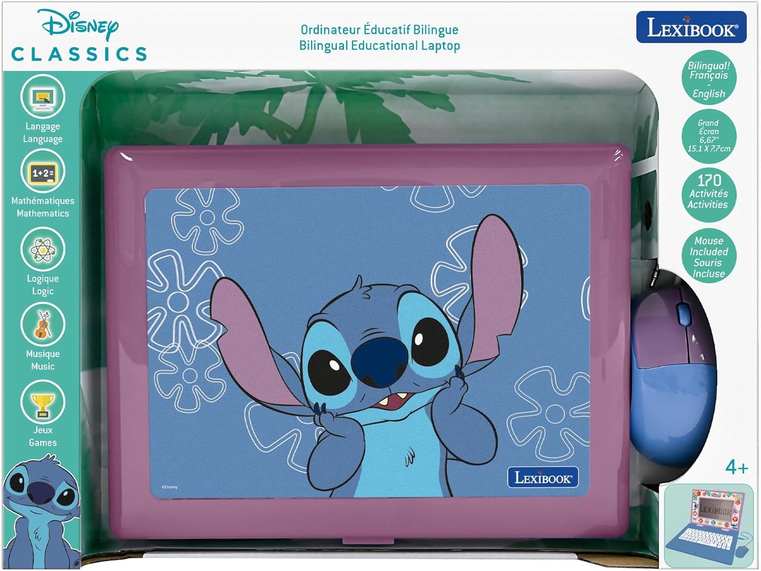Lexibook Disney Stitch Computer Portatile Bilingue Educativo - immagine 5