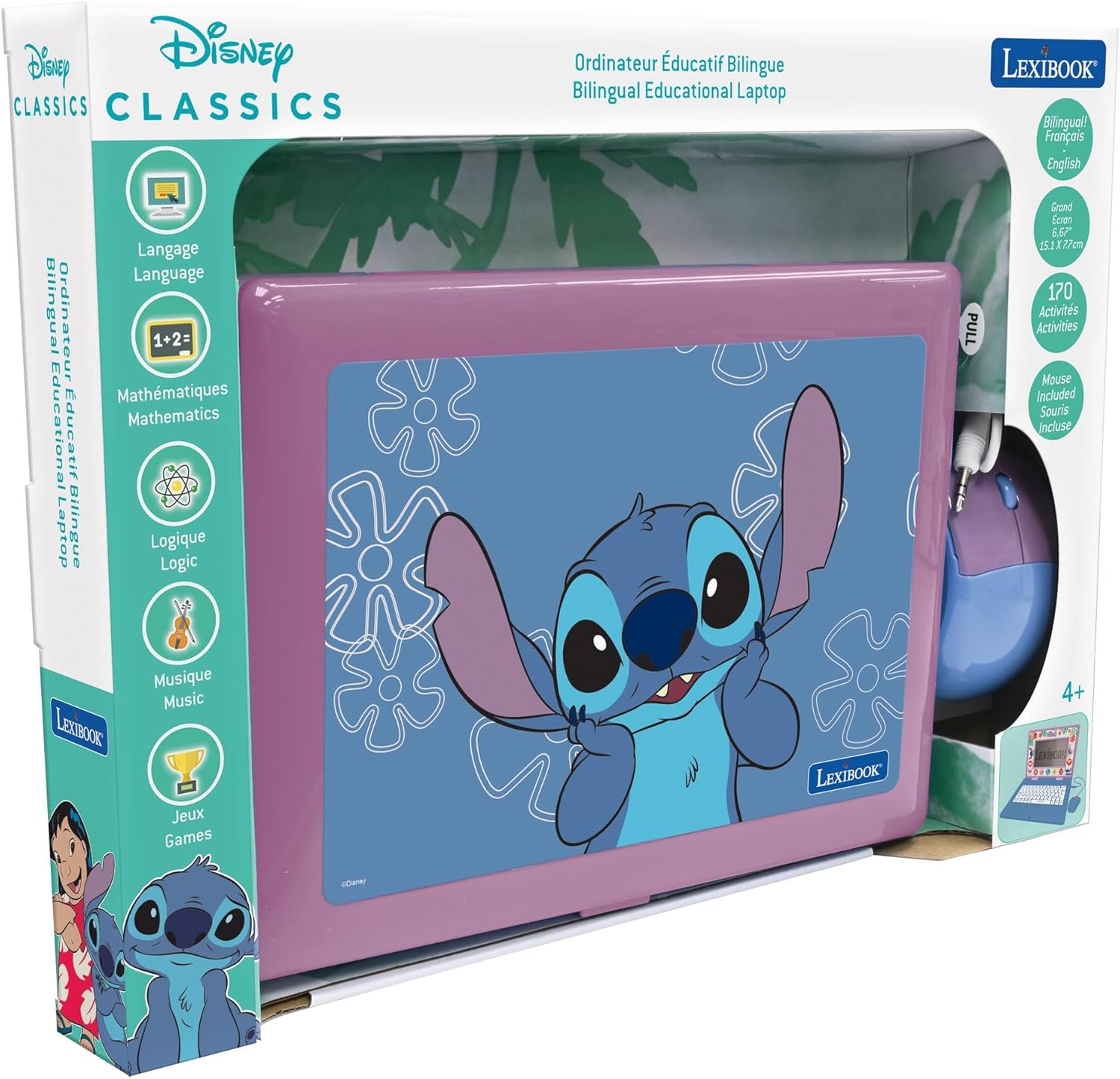 Lexibook Disney Stitch Computer Portatile Bilingue Educativo - immagine 8