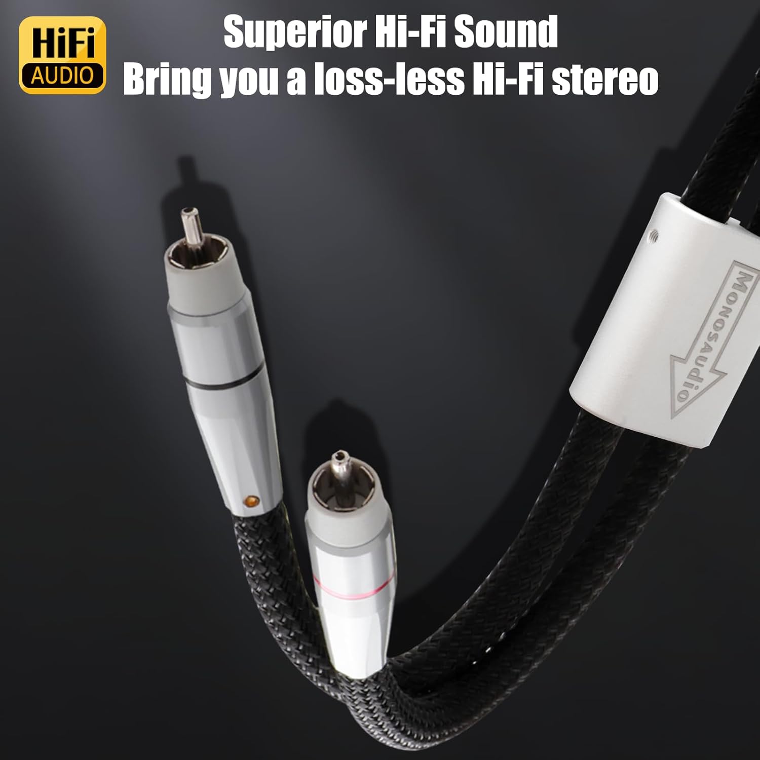 Monosaudio Cavo Audiofilo RCA 5N OCC Rame Puro 1M - immagine 3