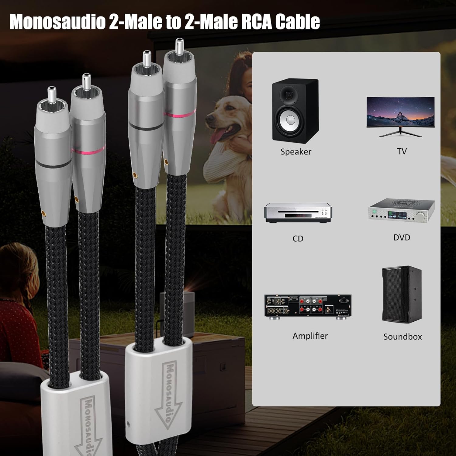 Monosaudio Cavo Audiofilo RCA 5N OCC Rame Puro 1M - immagine 6