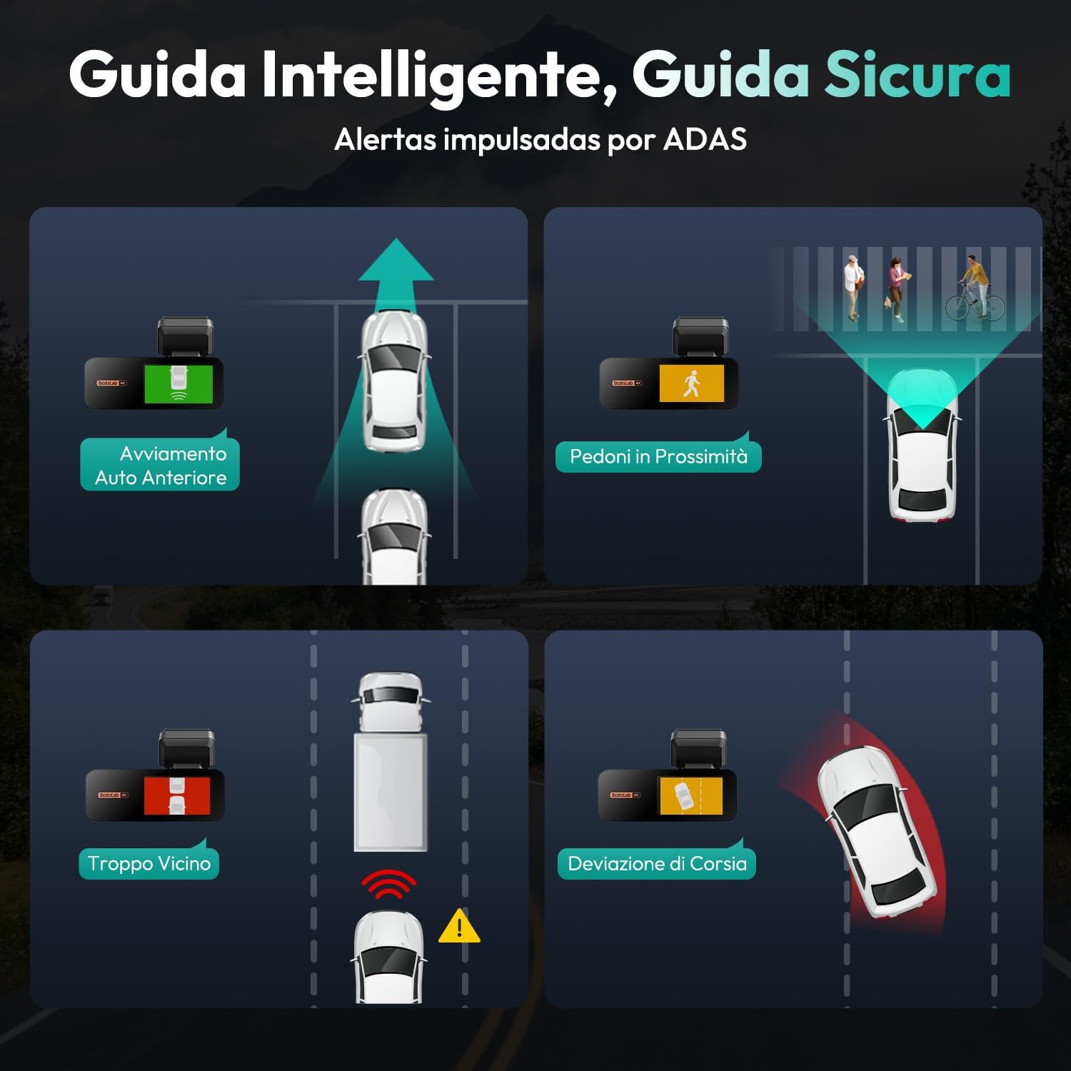 Botslab STARVIS Dashcam Auto Anteriore Posteriore - immagine 3