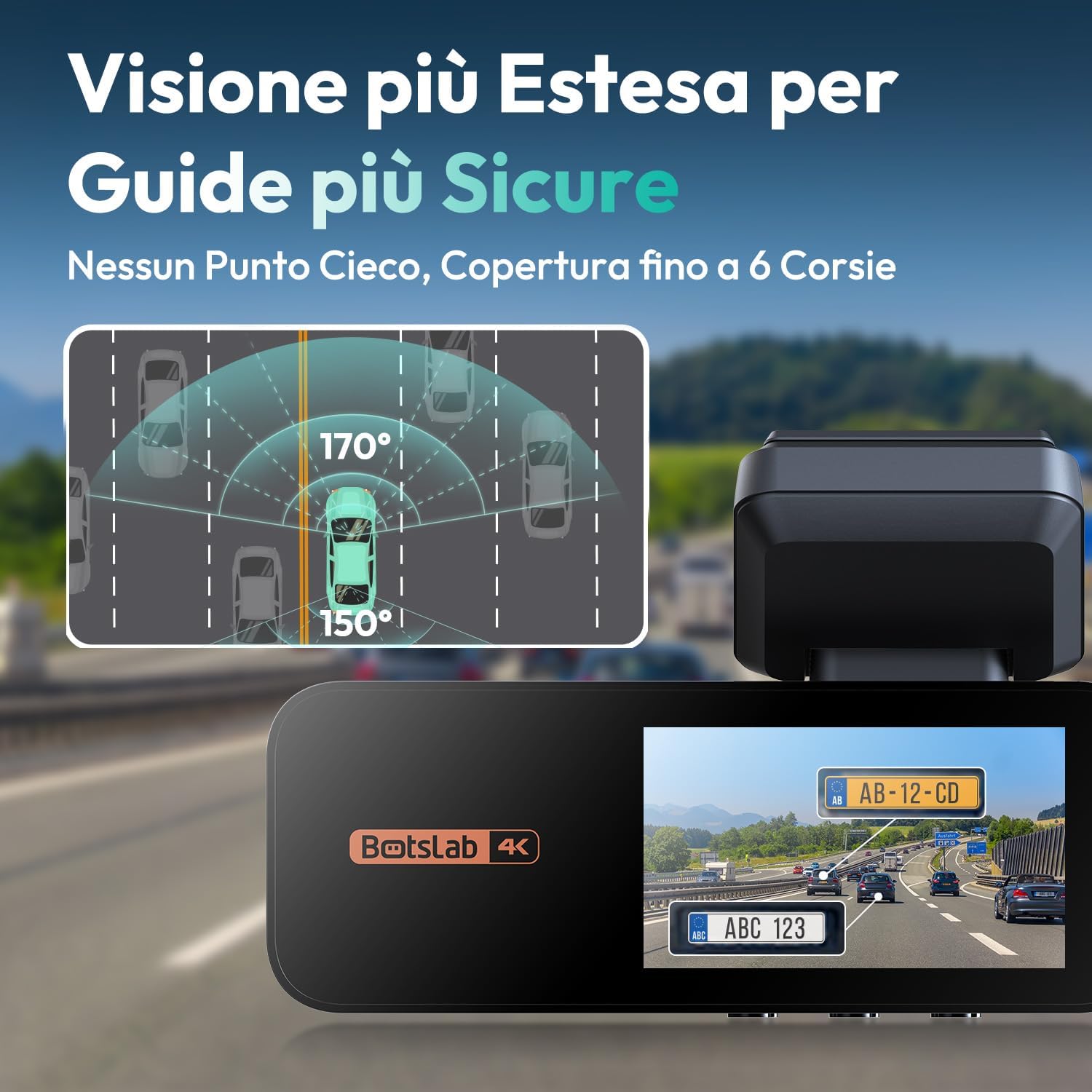 Botslab STARVIS Dashcam Auto Anteriore Posteriore - immagine 8