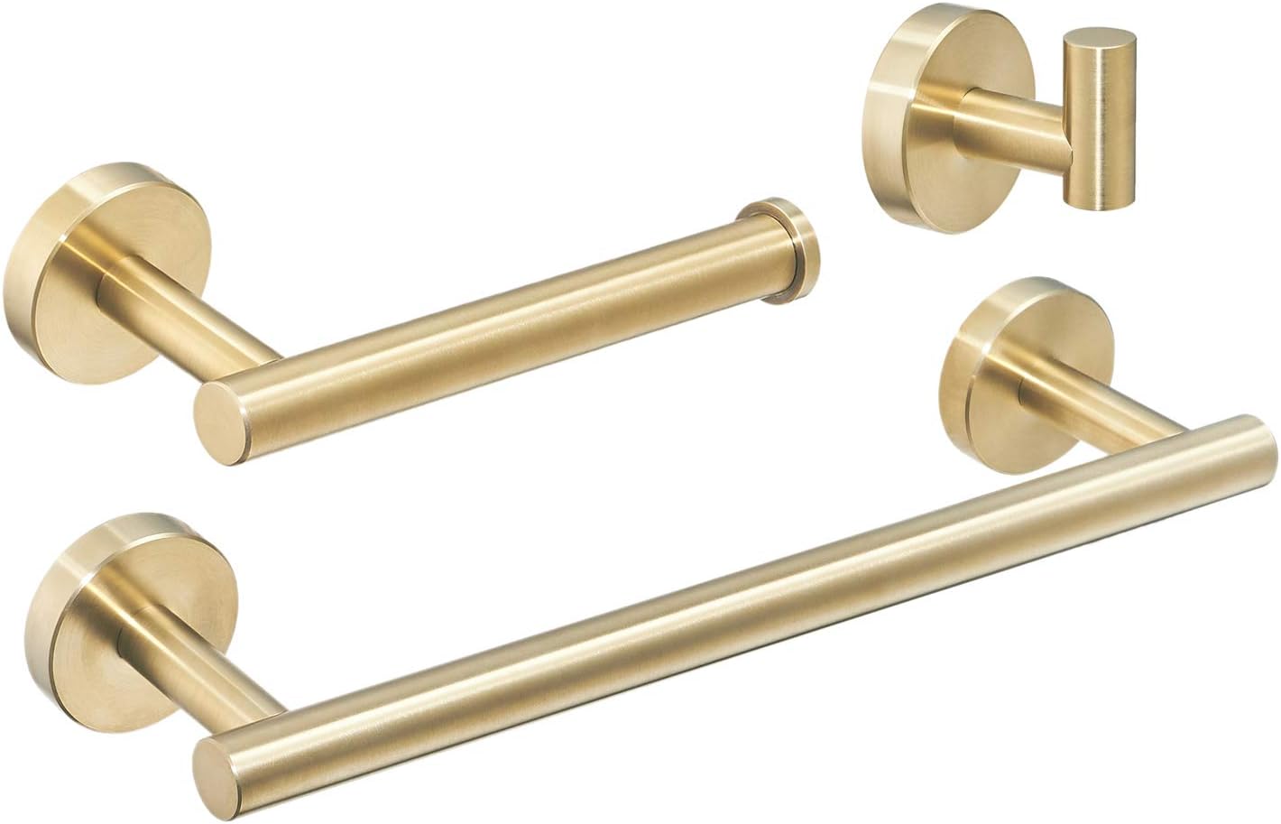 Beelee Set Accessori Bagno 3 Pezzi, Acciaio Inossidabile