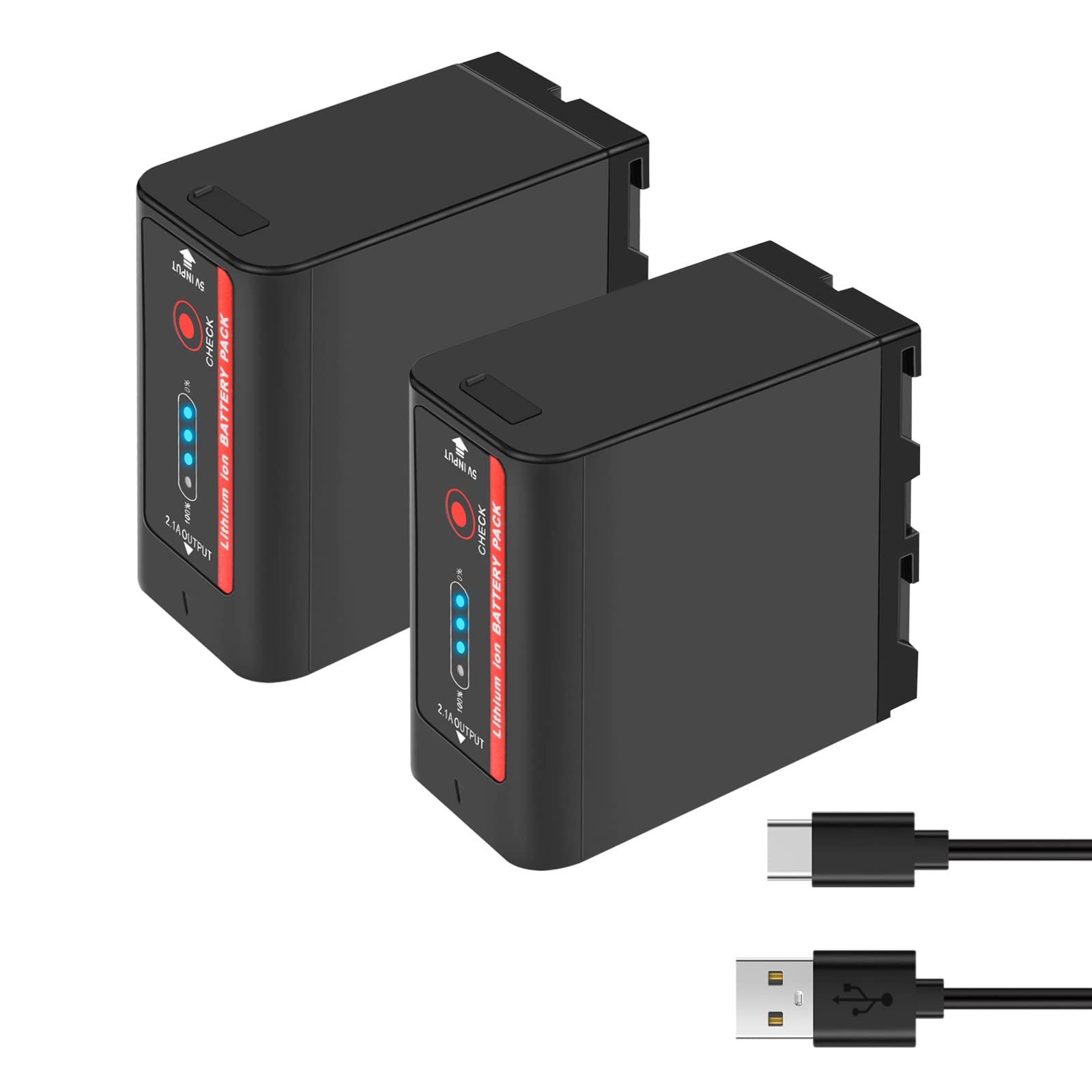 Shentec Batteria Li-ion 7.4V 8800mAh per Sony NP-F980