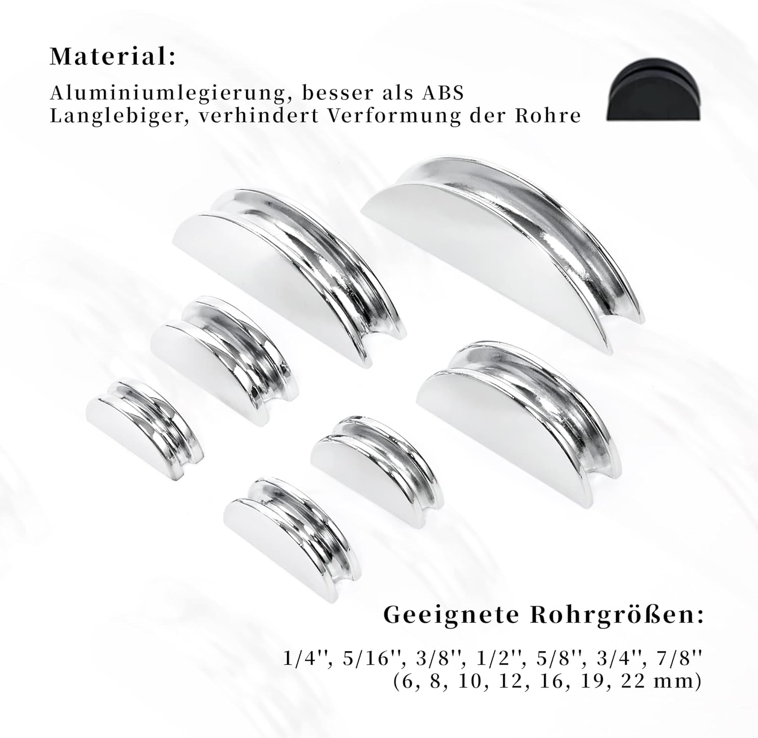 Cherbowing Piegatubi Manuale 1/4"-7/8" con 5 Stampi - immagine 4