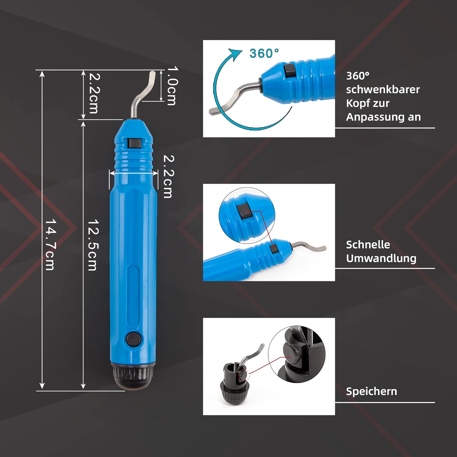 Cherbowing Piegatubi Manuale 1/4"-7/8" con 5 Stampi - immagine 5