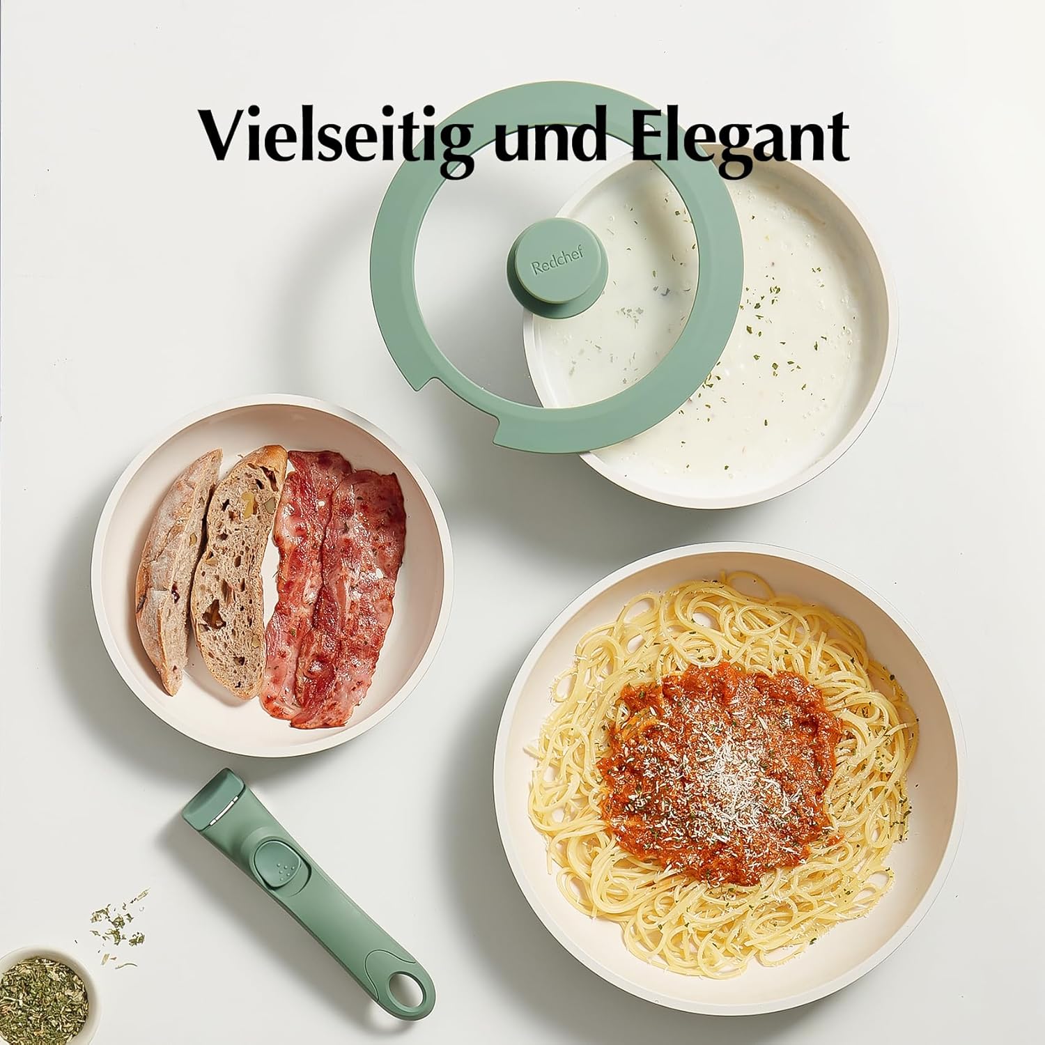 Redchef Set Pentole 16 Pezzi Antiaderente Ceramica - immagine 8