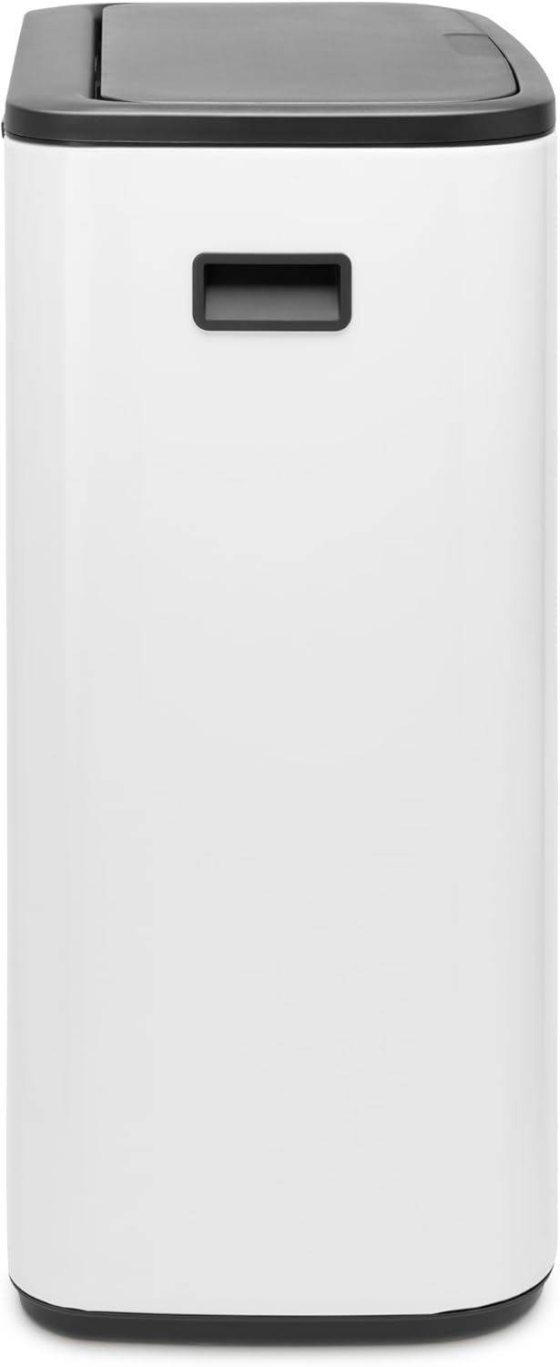 Brabantia Bo Touch Bin Pattumiera, Metallo, Bianco, 2 x 30 Litri - immagine 3