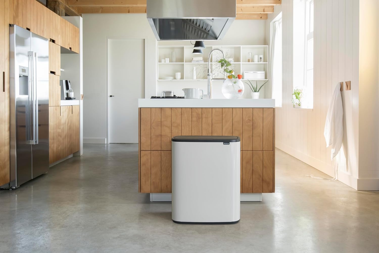 Brabantia Bo Touch Bin Pattumiera, Metallo, Bianco, 2 x 30 Litri - immagine 7